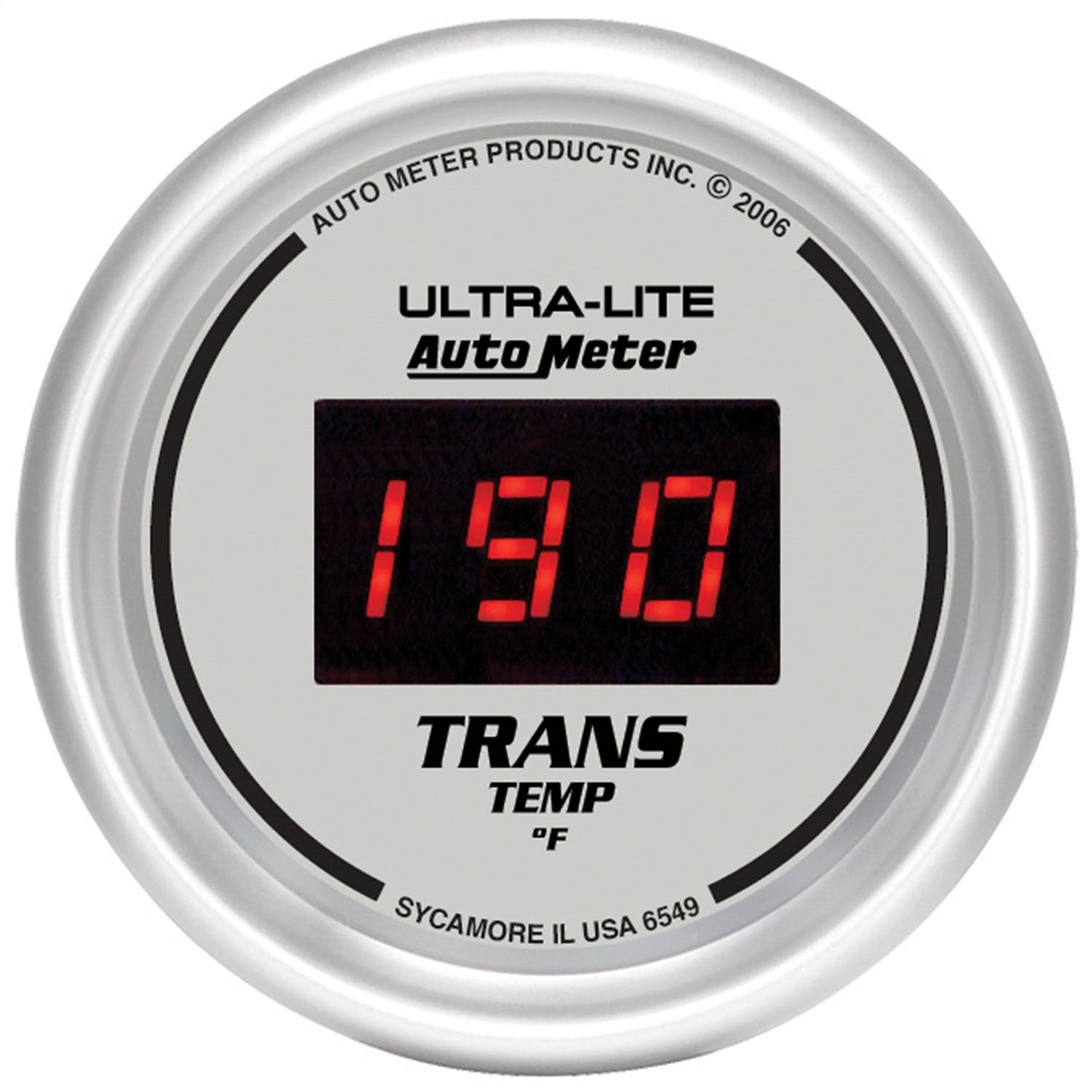AutoMeter Products 6549 2-1/16in Trans Temp, 0- 300F - , Digital Silver