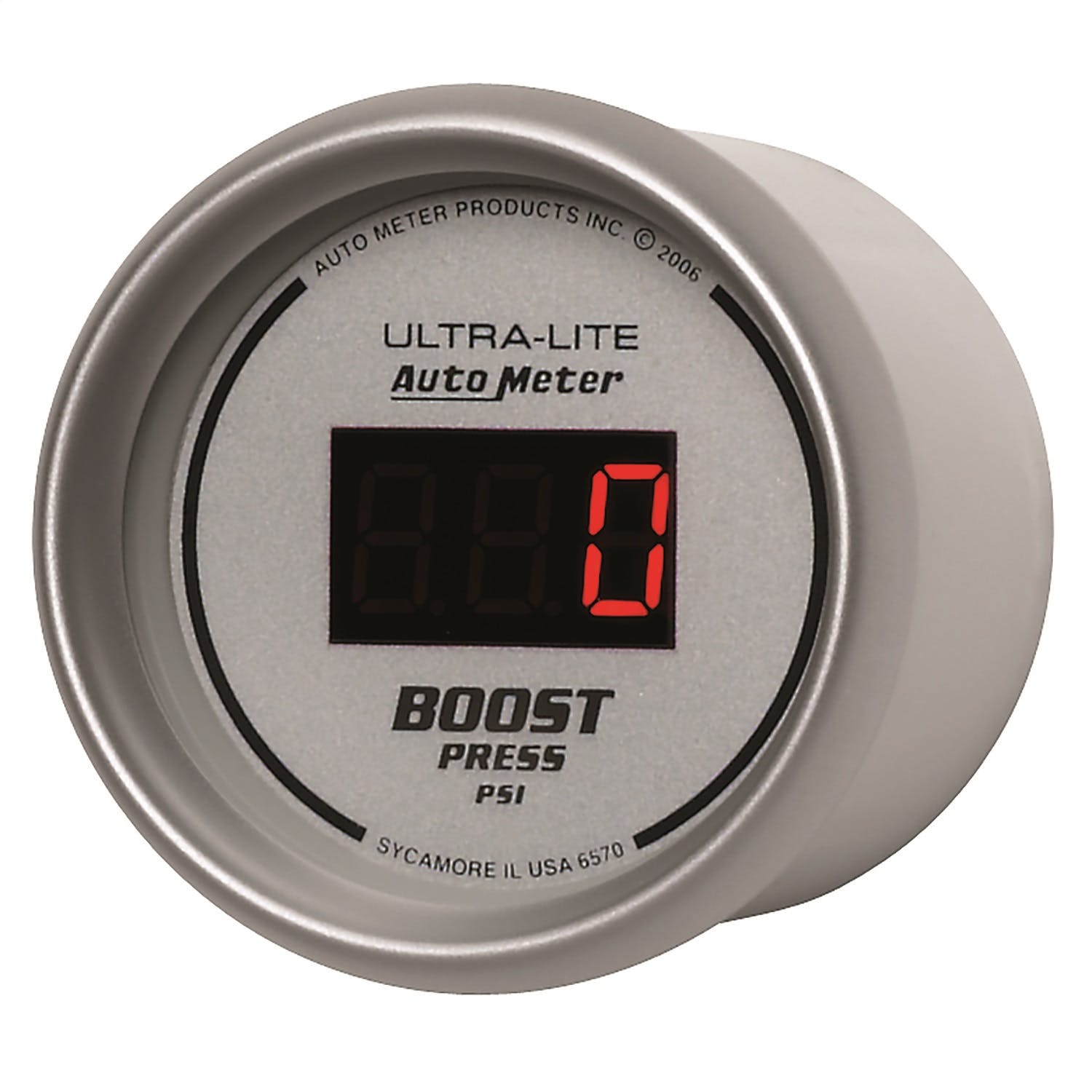 AutoMeter Products 6570 2-1/16in Boost, 0-60 PSI - Digital Silver