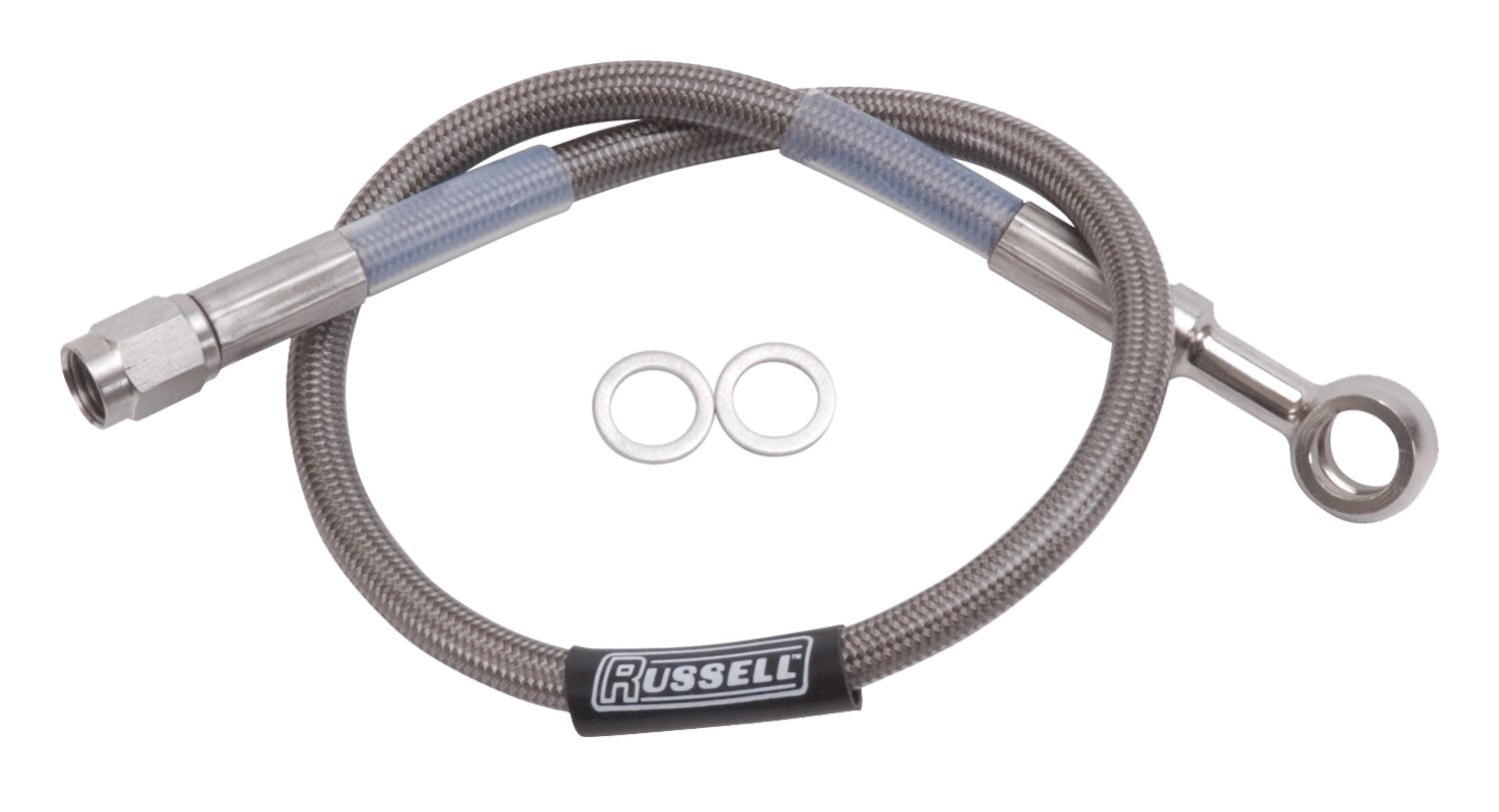 Russell 657222 Brake Line Assembly  20in 10mm -3/8in Banjo To Straight #3   Endura / Stree