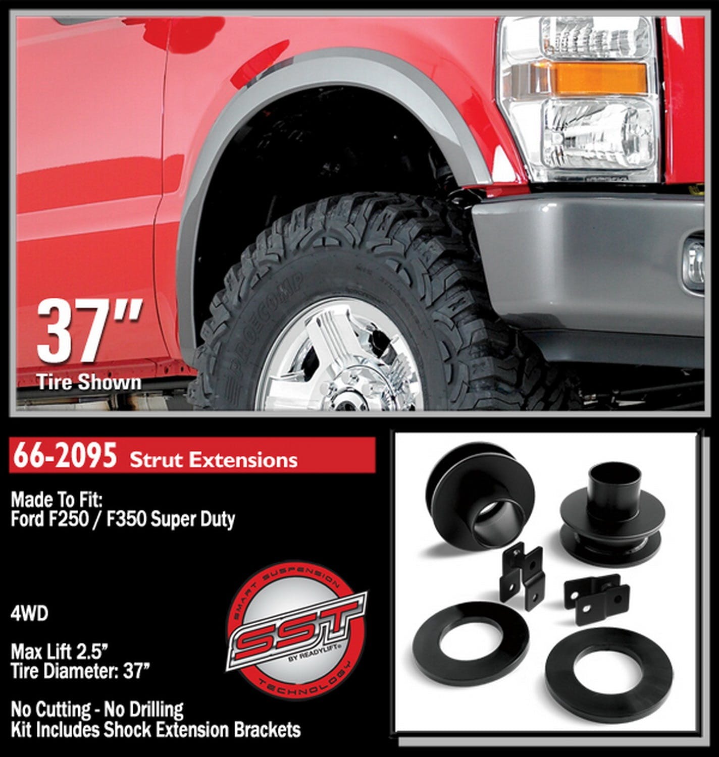 ReadyLIFT 66-2095 2.5" Front Suspension Leveling Kit