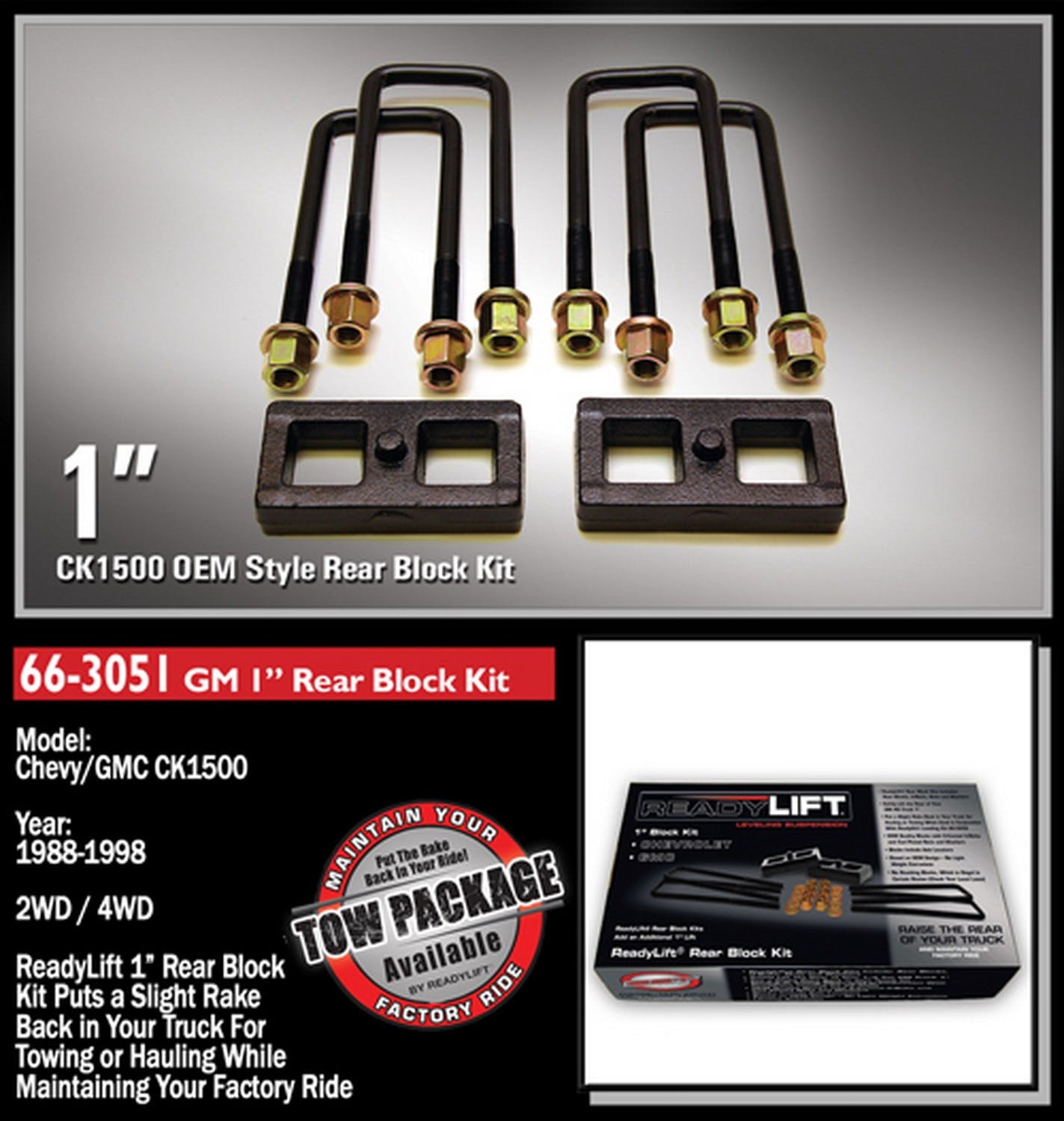 ReadyLIFT 66-3051 1" Rear Block Kit