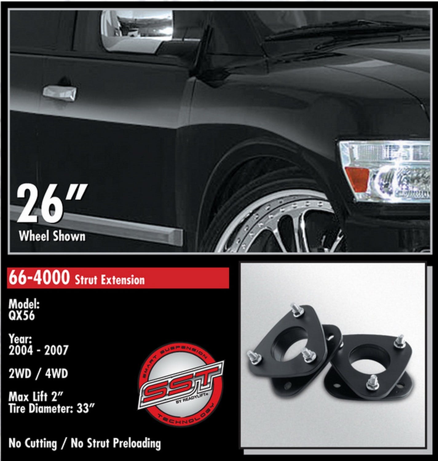 ReadyLIFT 66-4000 2" Front Suspension Leveling Kit