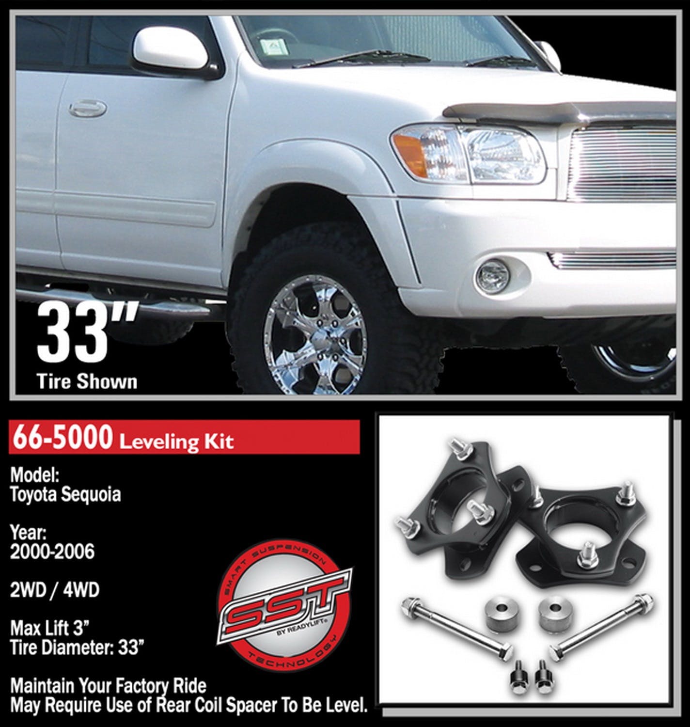 ReadyLIFT 66-5000 3" Front Suspension Leveling Kit