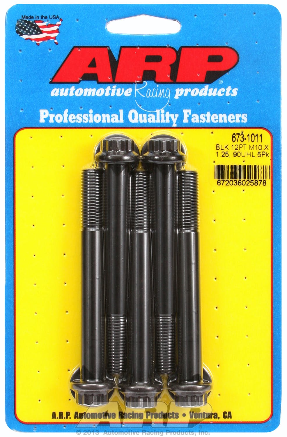 ARP 673-1011 M10 x 1.25 x 90  12pt black oxide bolts