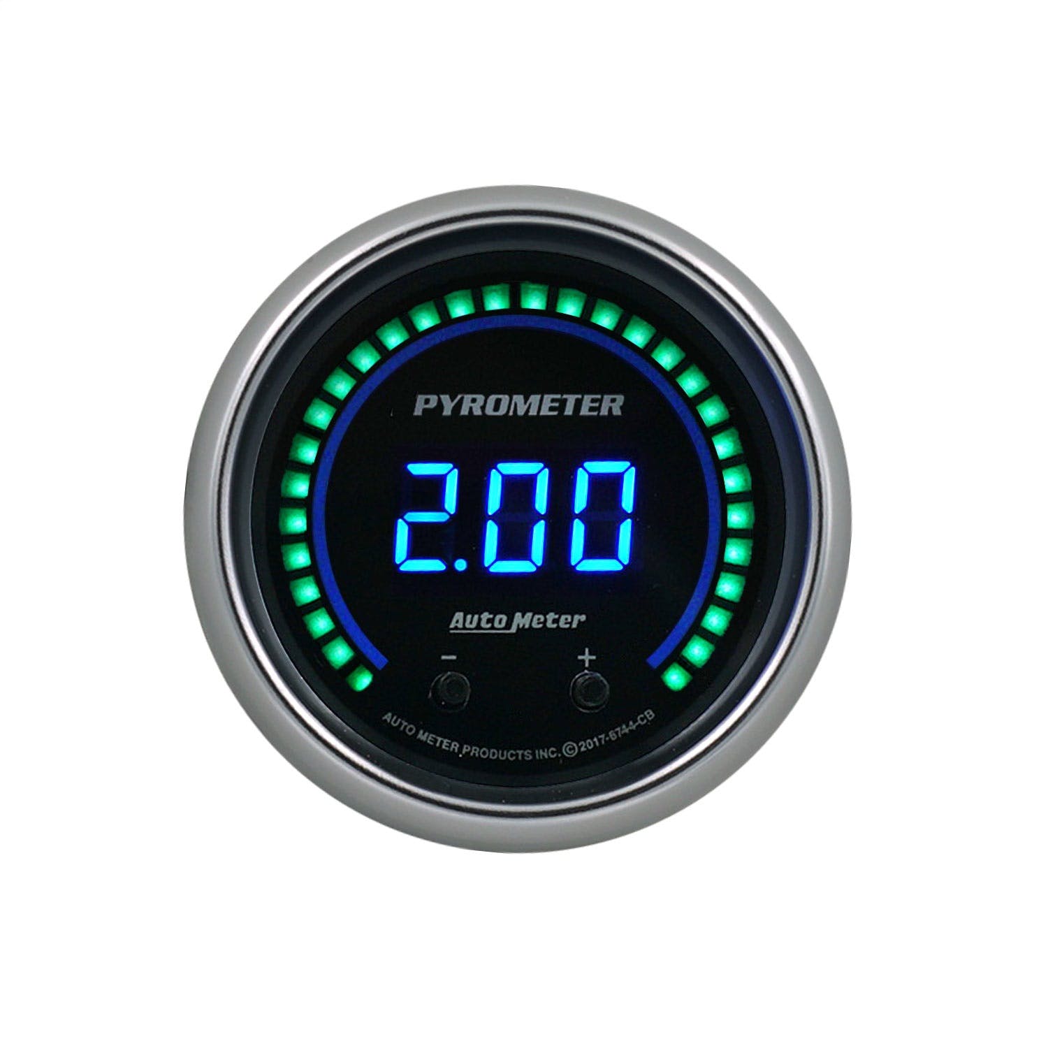 AutoMeter Products 6744-CB Gauge, Pyrometer, 2 1/16, Two Channel, Selectable, Cobalt Elite Digital