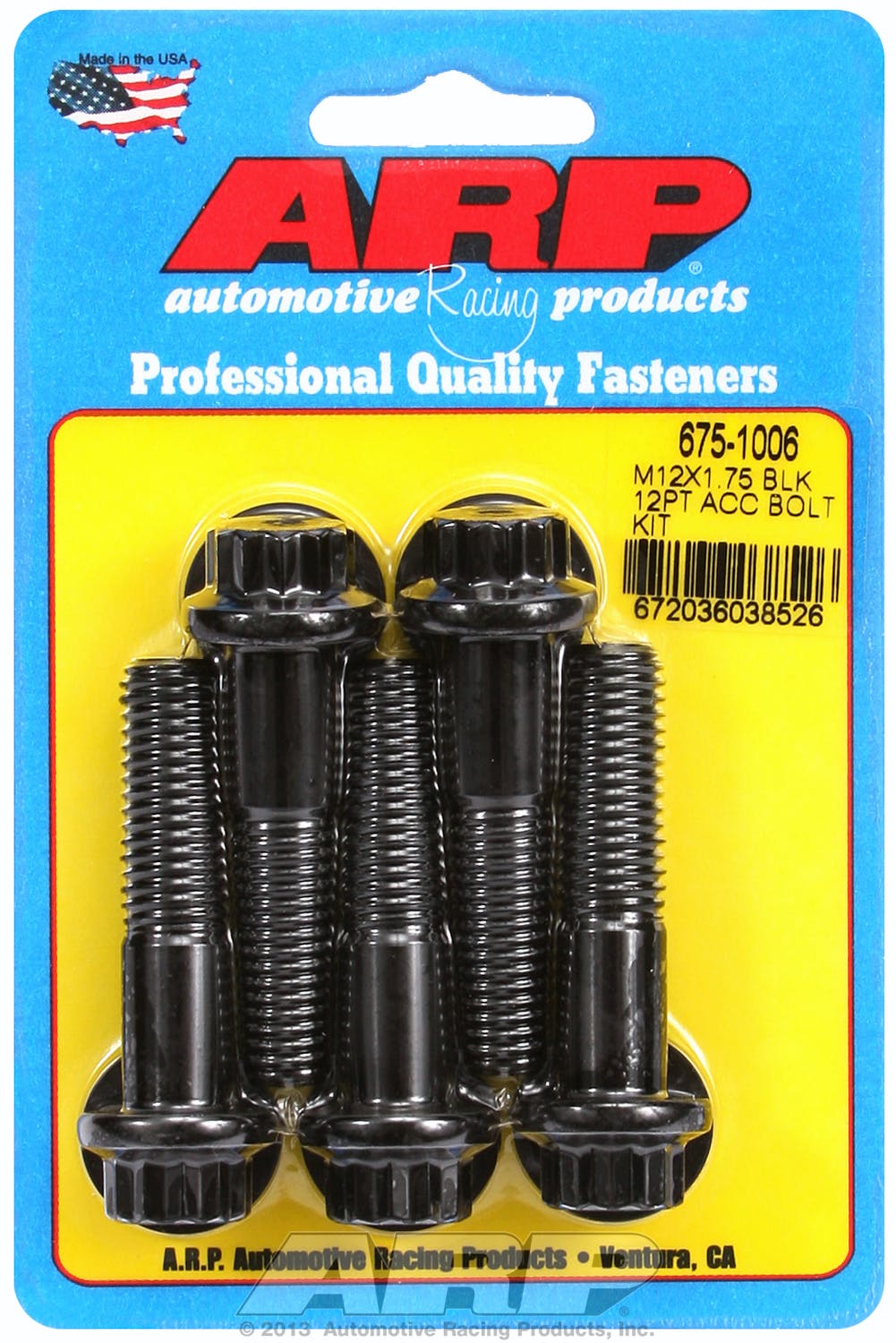 ARP 675-1006 M12 x 1.75 x 50 12pt black oxide bolts