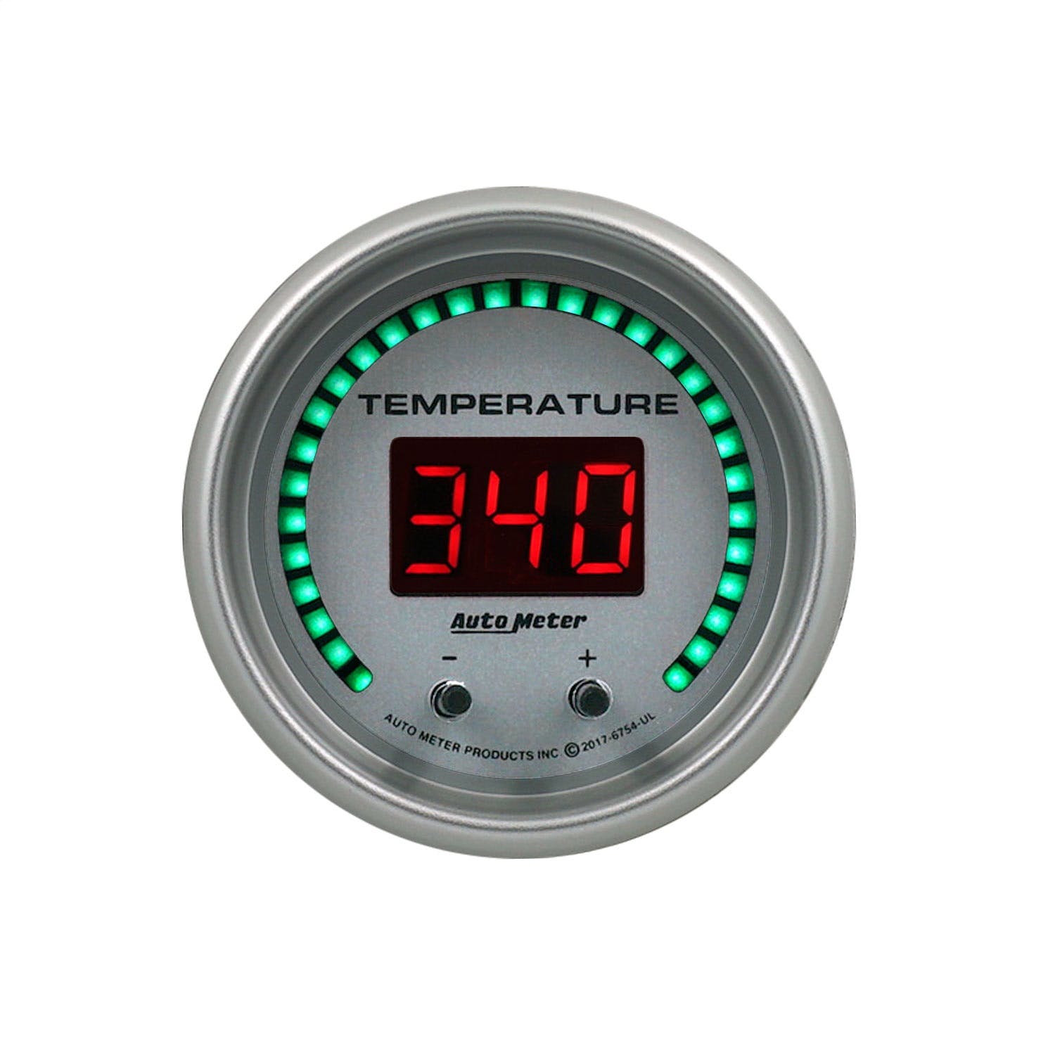AutoMeter Products 6754-UL Gauge, Fluid Temperature, 2 Channel, Selectable, Ultra-Lite Elite Digital