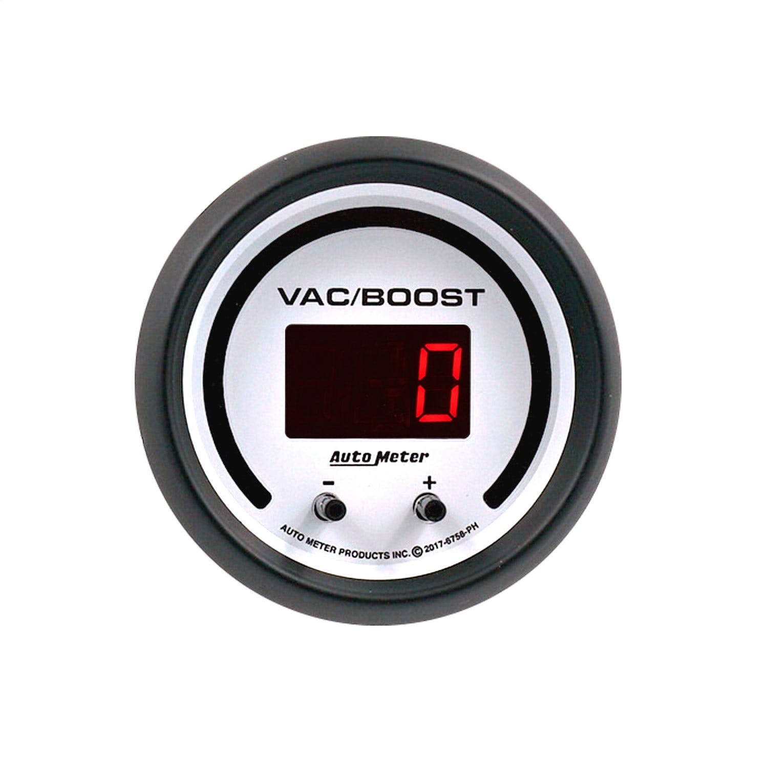 AutoMeter Products 6758-PH Gauge, Vac/Boost, 2 1/16, Two Channel, Selectable, Phantom Elite Digital