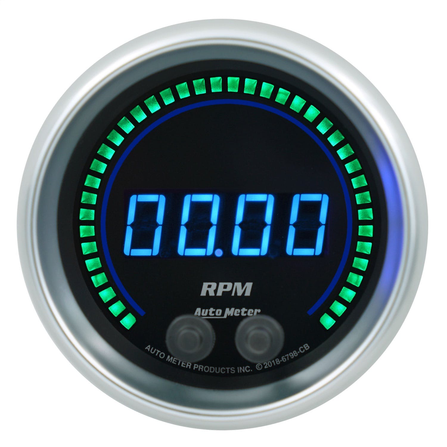 AutoMeter Products 6798-CB Gauge, Tachometer, 3 3/8, 10K Rpm, In-Dash, Cobalt Elite Digital