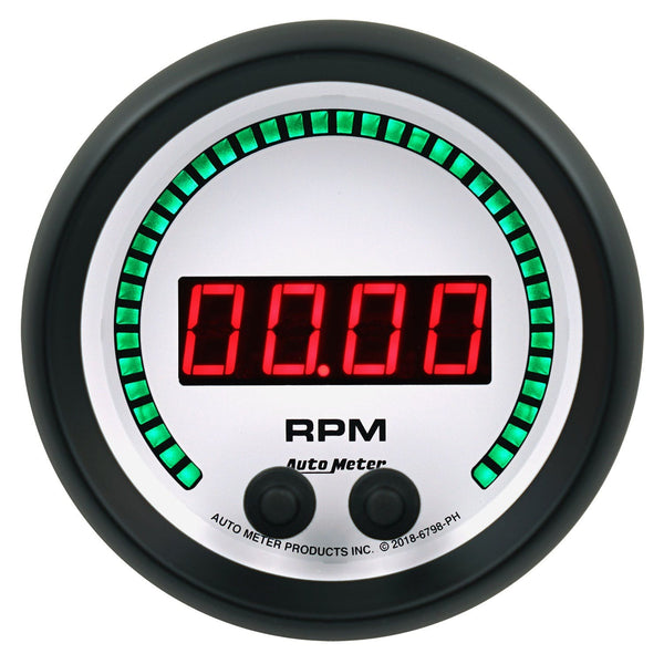 AutoMeter Products 6798-PH Gauge, Tachometer, 3 3/8, 10K Rpm, In-Dash, Phantom Elite Digital
