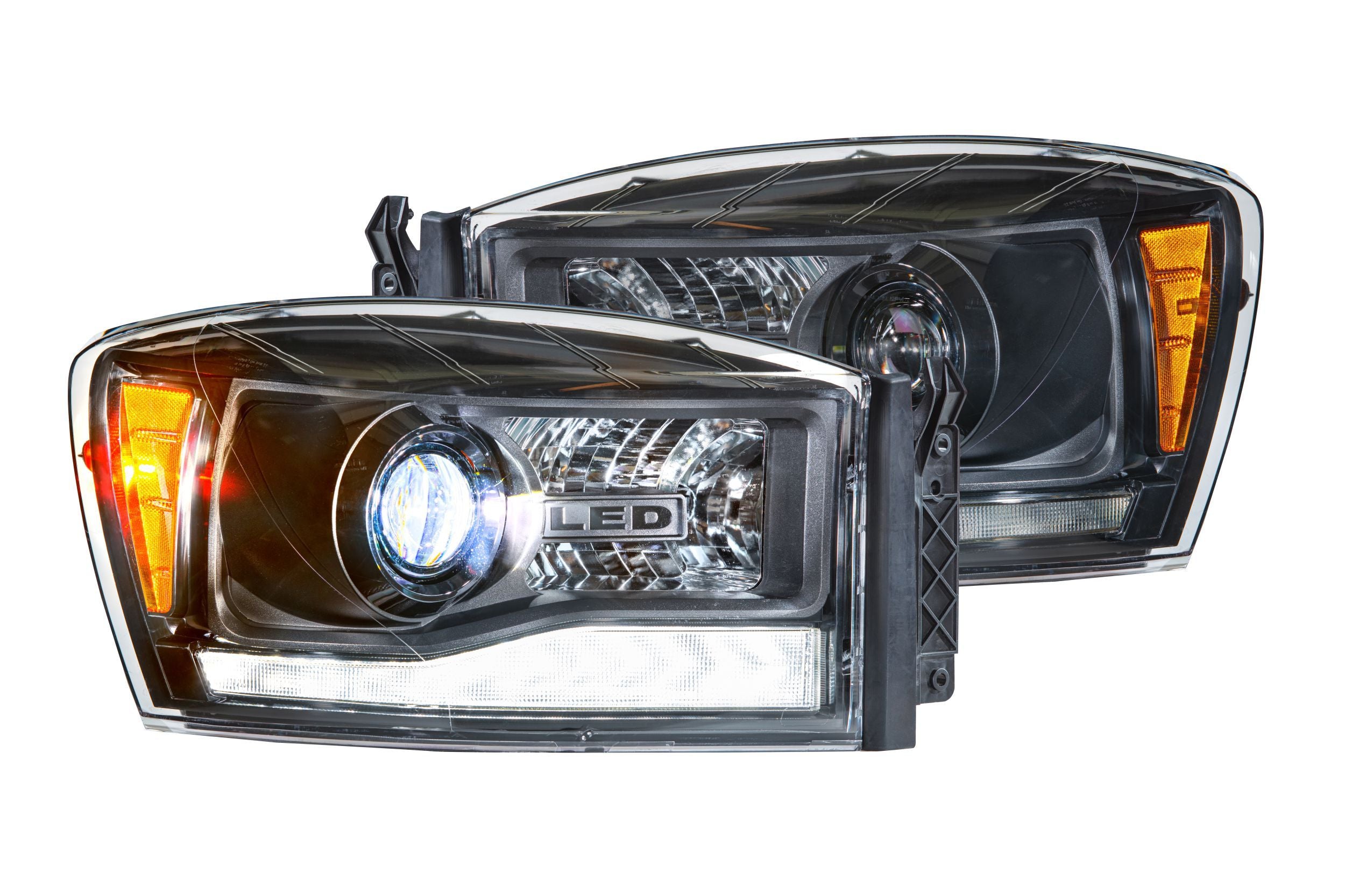 Morimoto XB Hybrid LED Headlights: Dodge Ram (06-08) (Pair / ASM) LF558