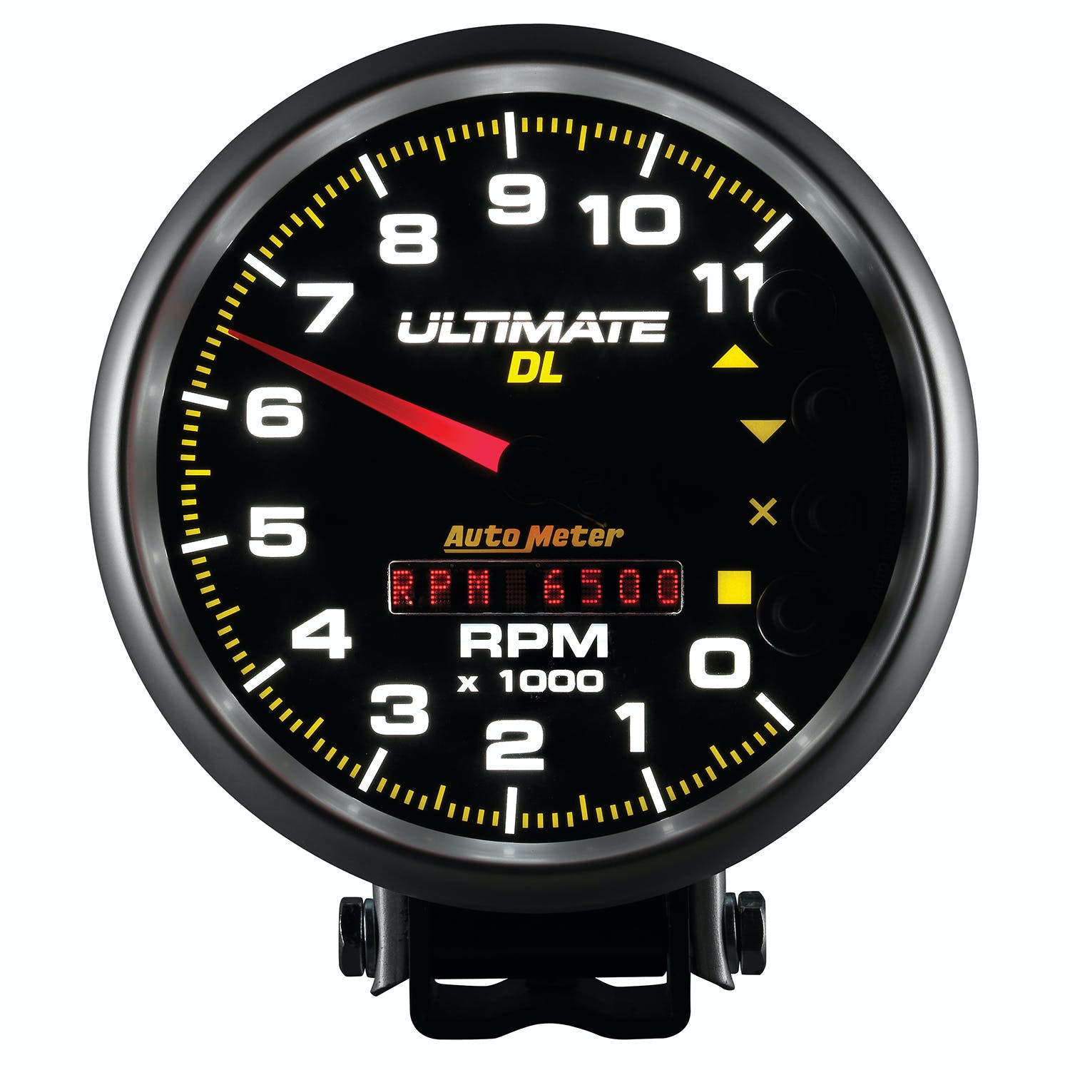 AutoMeter Products 6897 GAUGE; TACH; 5in.; 11K RPM; PEDESTAL; DATALOGGING; ULTIMATE DL PLAYBACK; BLACK