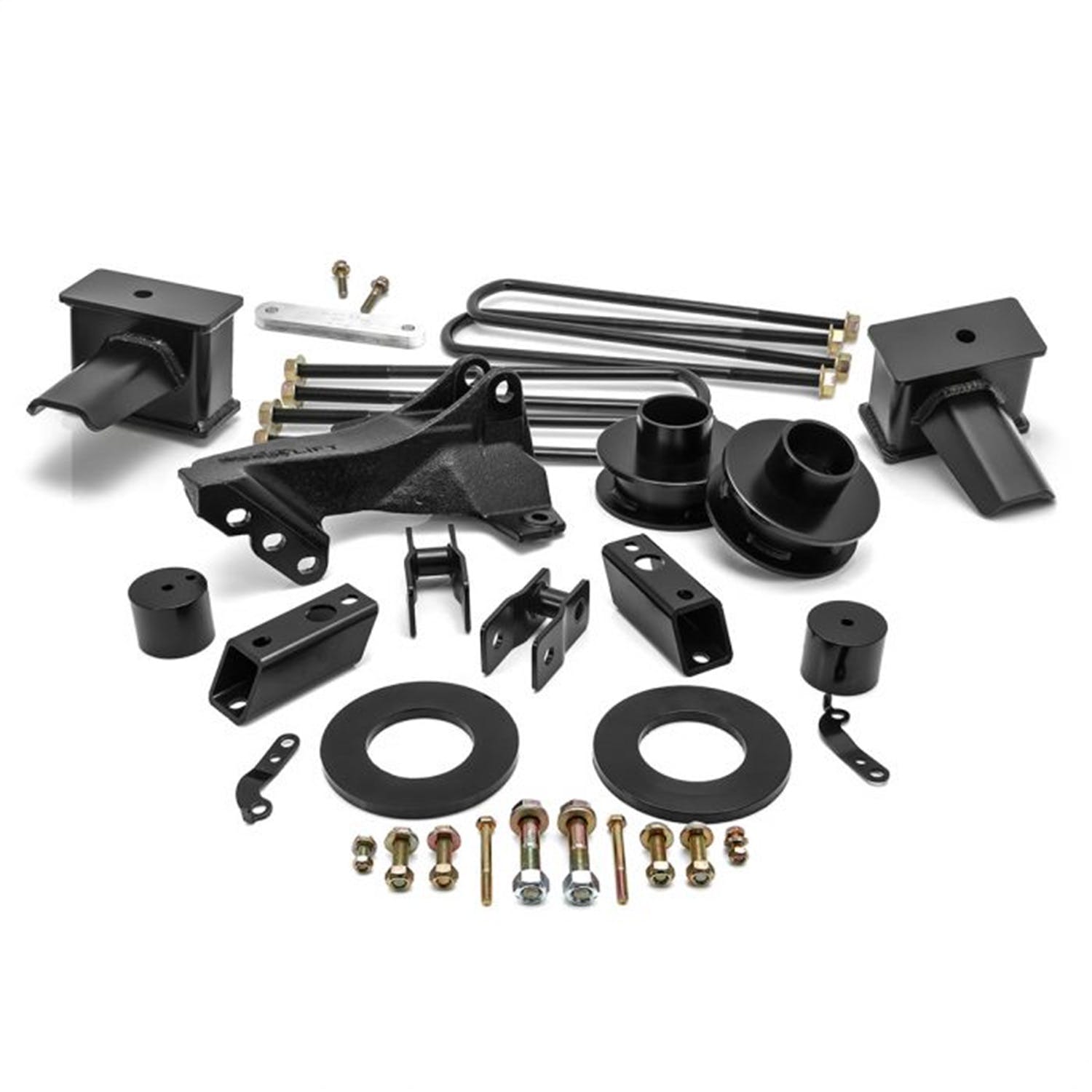 ReadyLIFT 69-2741 2.5" SST Lift Kit with 4" Rear Flat Blocks for 2 pc Drive Shaft without Shock