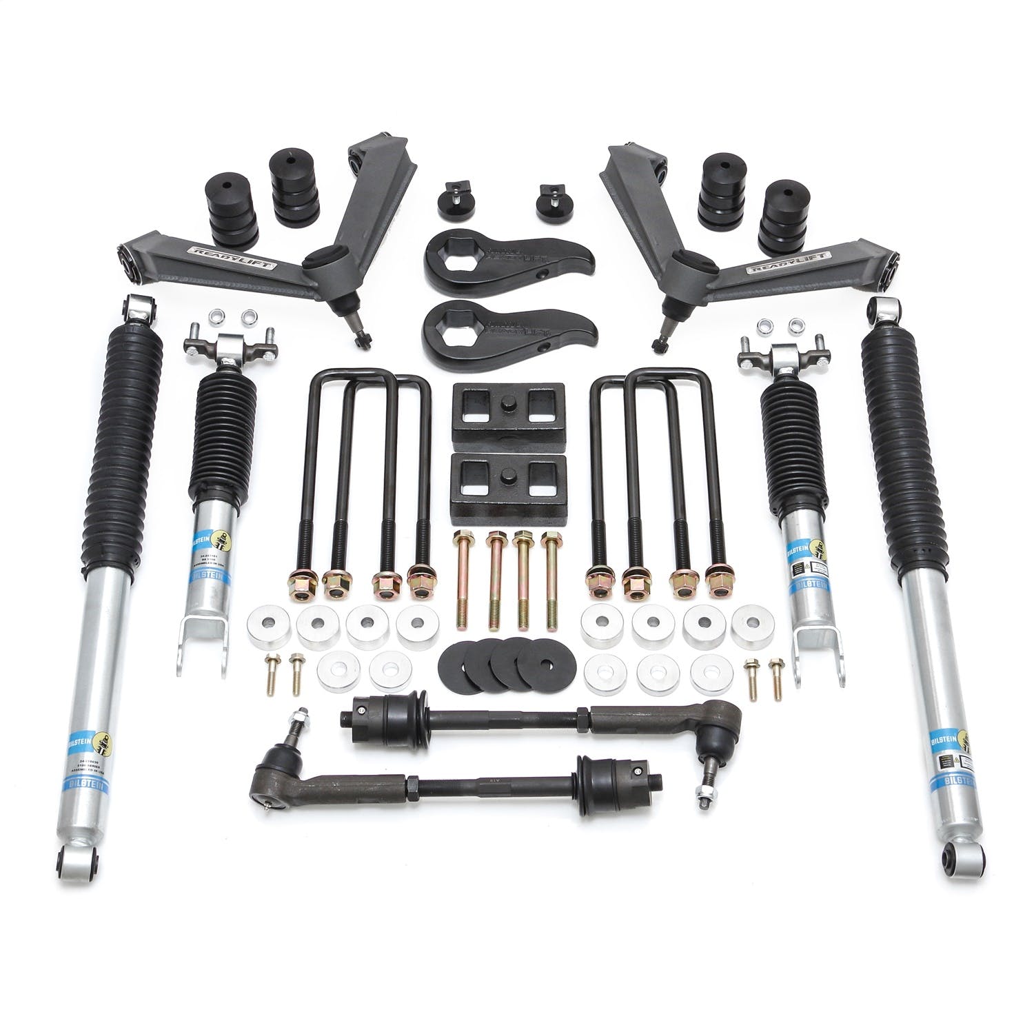 ReadyLIFT 69-3035 3.5" SST Lift Kit Front, 3" Rear; Fabricated Control Arms and Bilstein Shocks