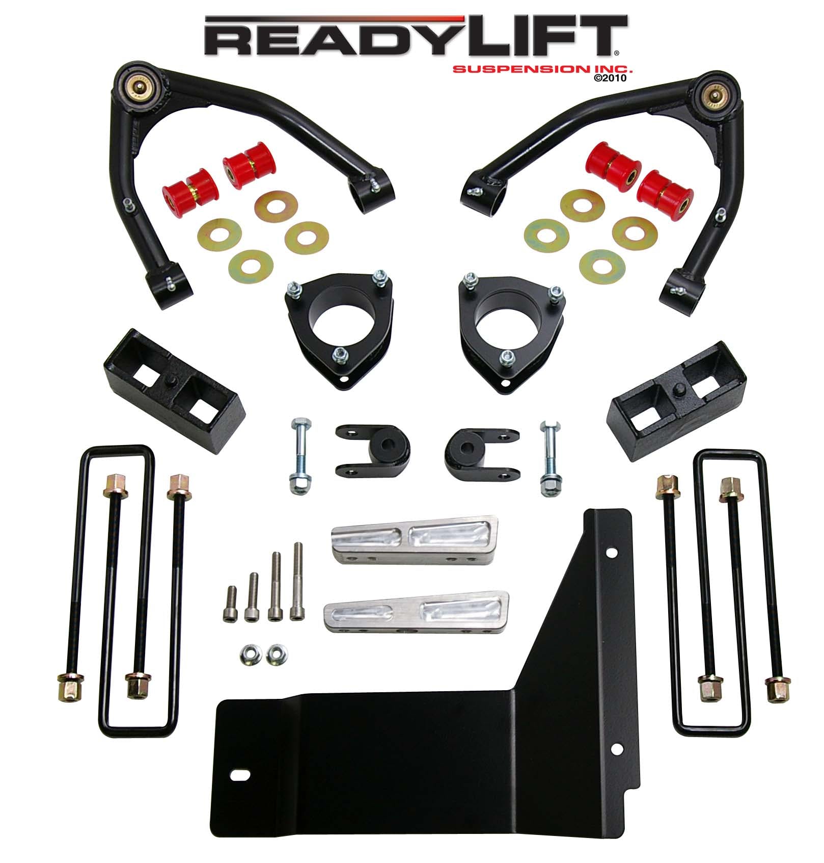 ReadyLIFT 69-3485 4" SST Lift Kit Front with 3" Rear Blocks with Upper Control Arms
