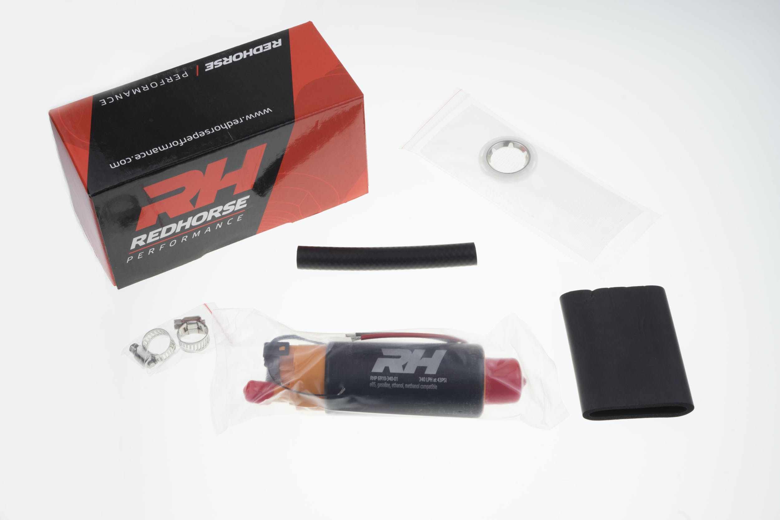 Redhorse Performance 6910-340-01 E85 Compatible In Tank Fuel Pump 340 LPH - Center Inlet