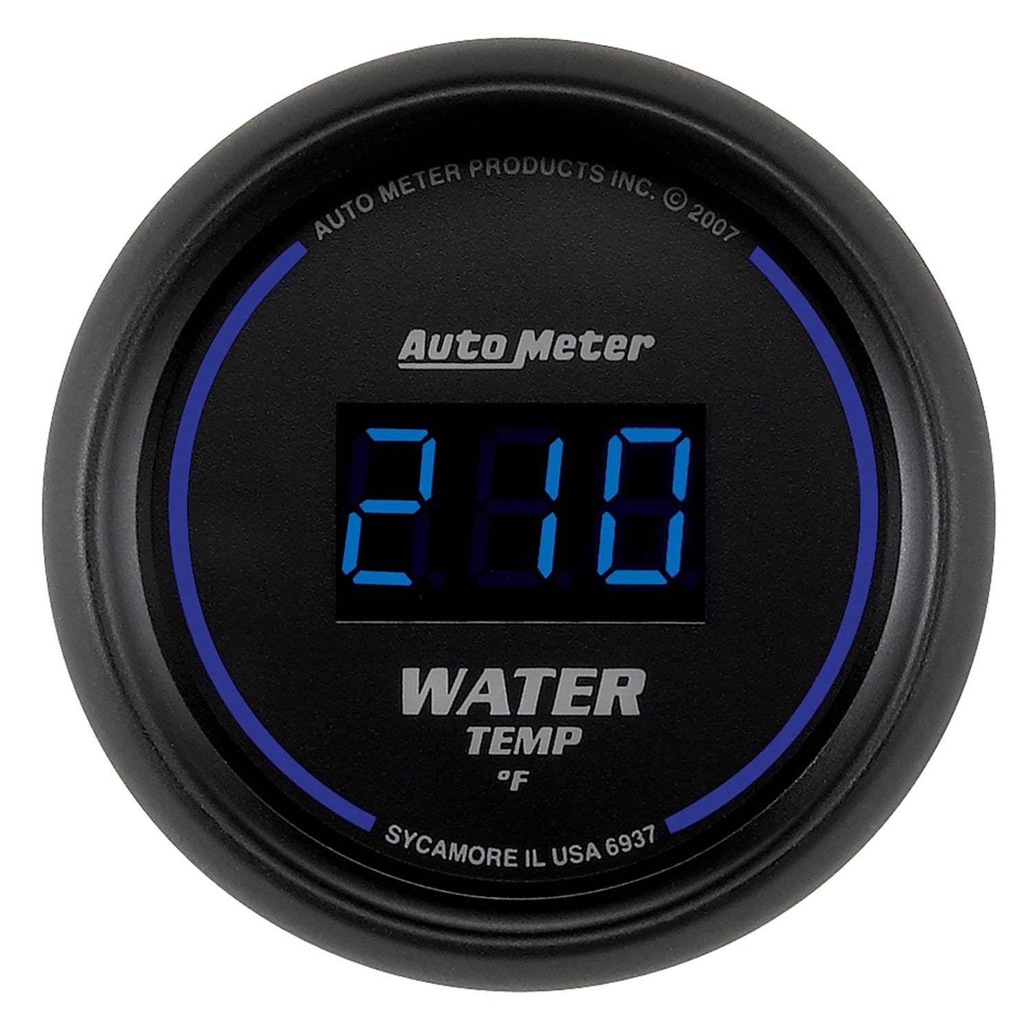 AutoMeter Products 6937 2-1/16in Water Temp 0- 340 F Digital Black