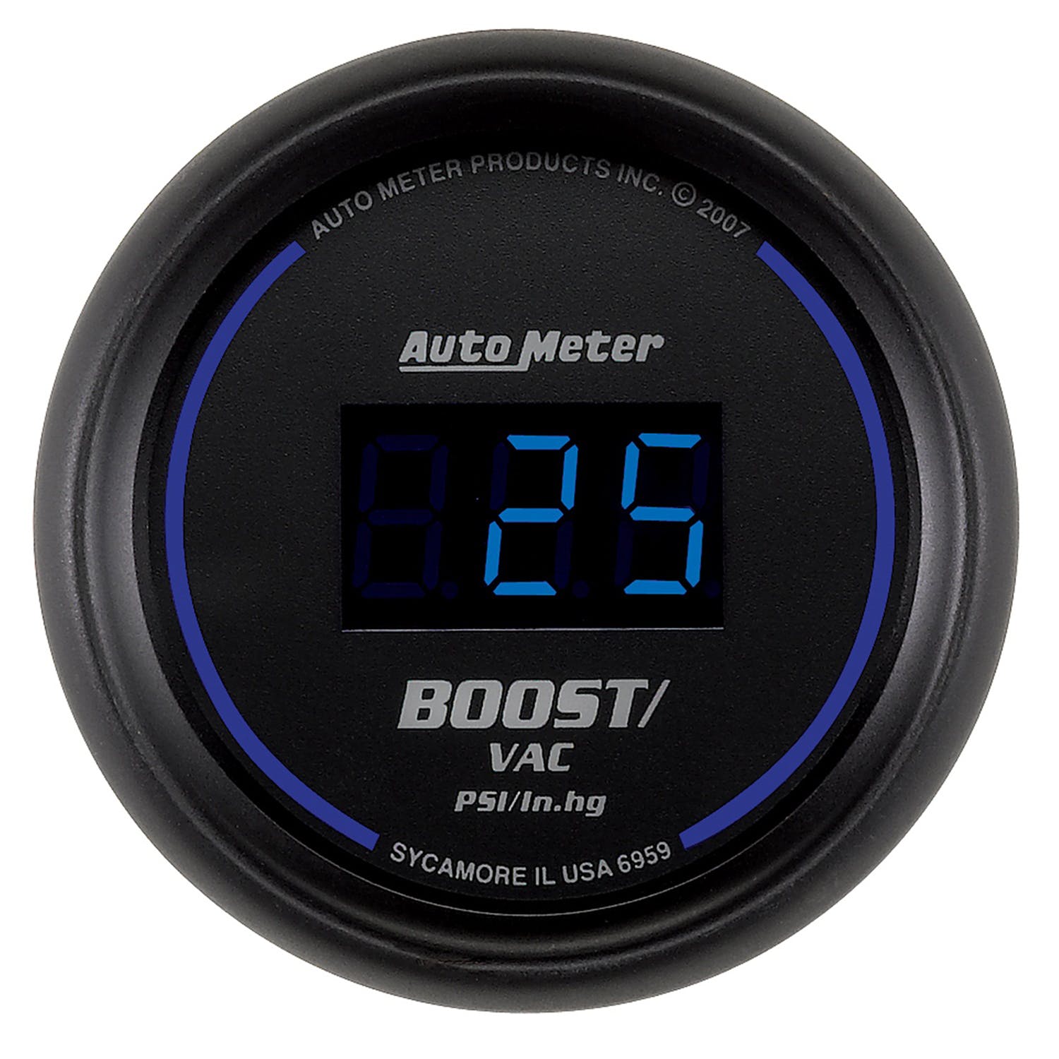 AutoMeter Products 6959 2-1/16in Boost-Vac 30/30 Digital Black
