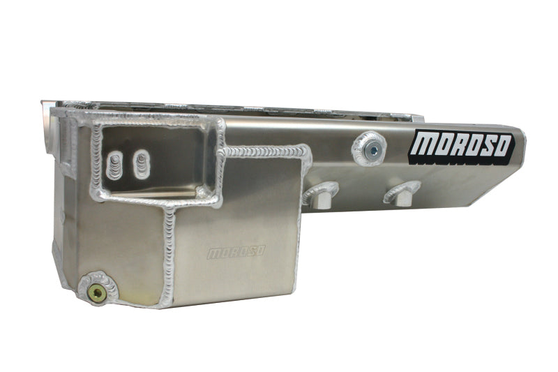 Moroso 20486 Wet Kicked-Out Sump Aluminum Oil Pan (8 deep/7qt/External Pump/BBC-Mark IV)
