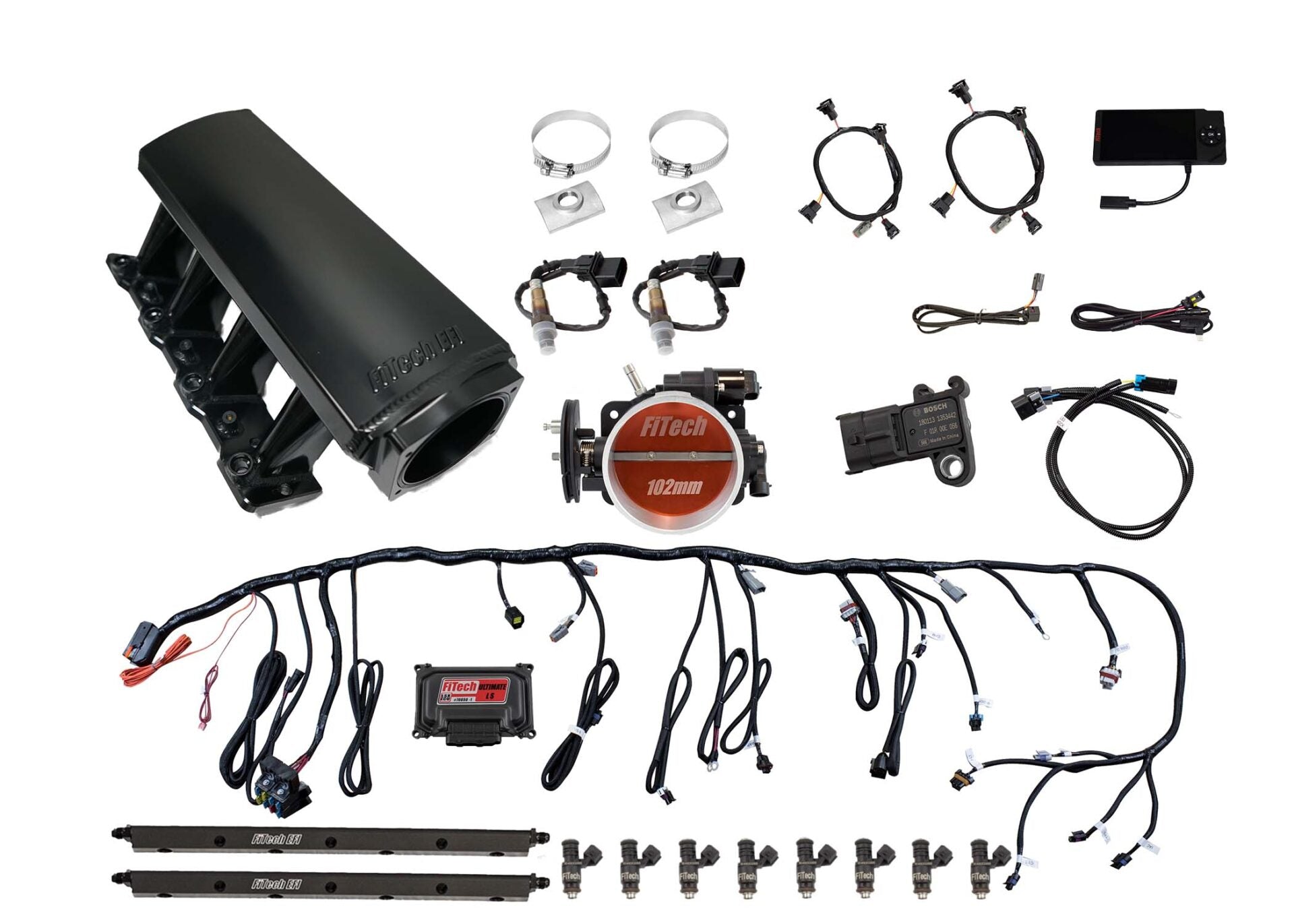 FiTech 70008 Ultimate LS Truck Kit (750 HP, No Trans Control, Cathedral Port)