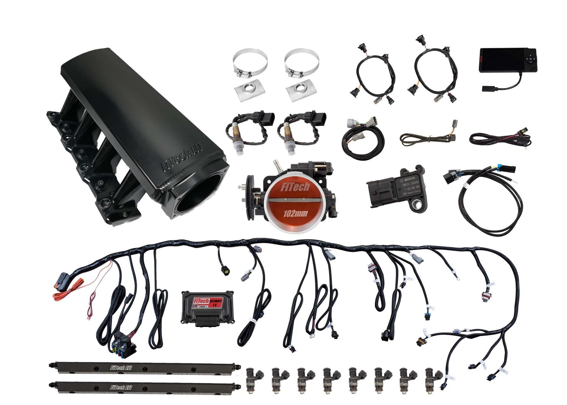 FiTech 70009 Ultimate LS Truck Kit (750 HP, No Trans Control, Cathedral Port)
