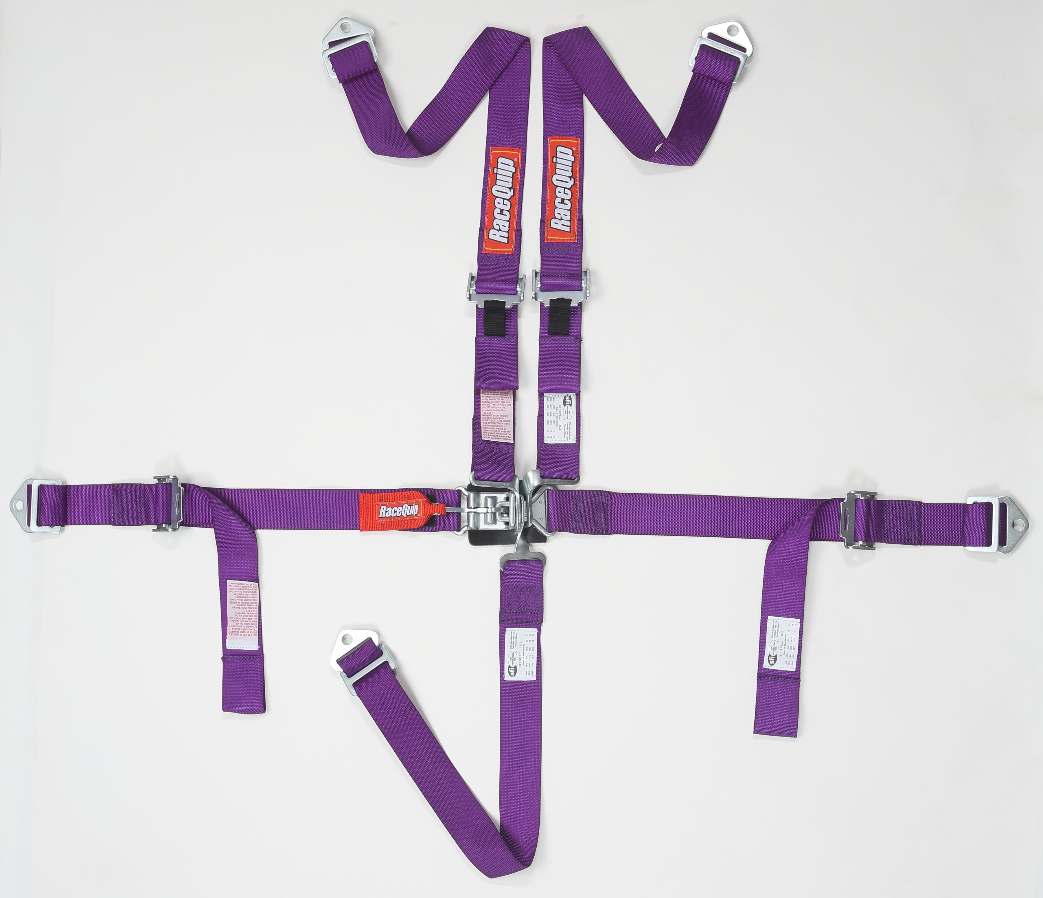 RaceQuip 709059 SFI 16.2 JR Dragster and Quarter Midget 5-Point Youth Racing Harness Set (Purple)