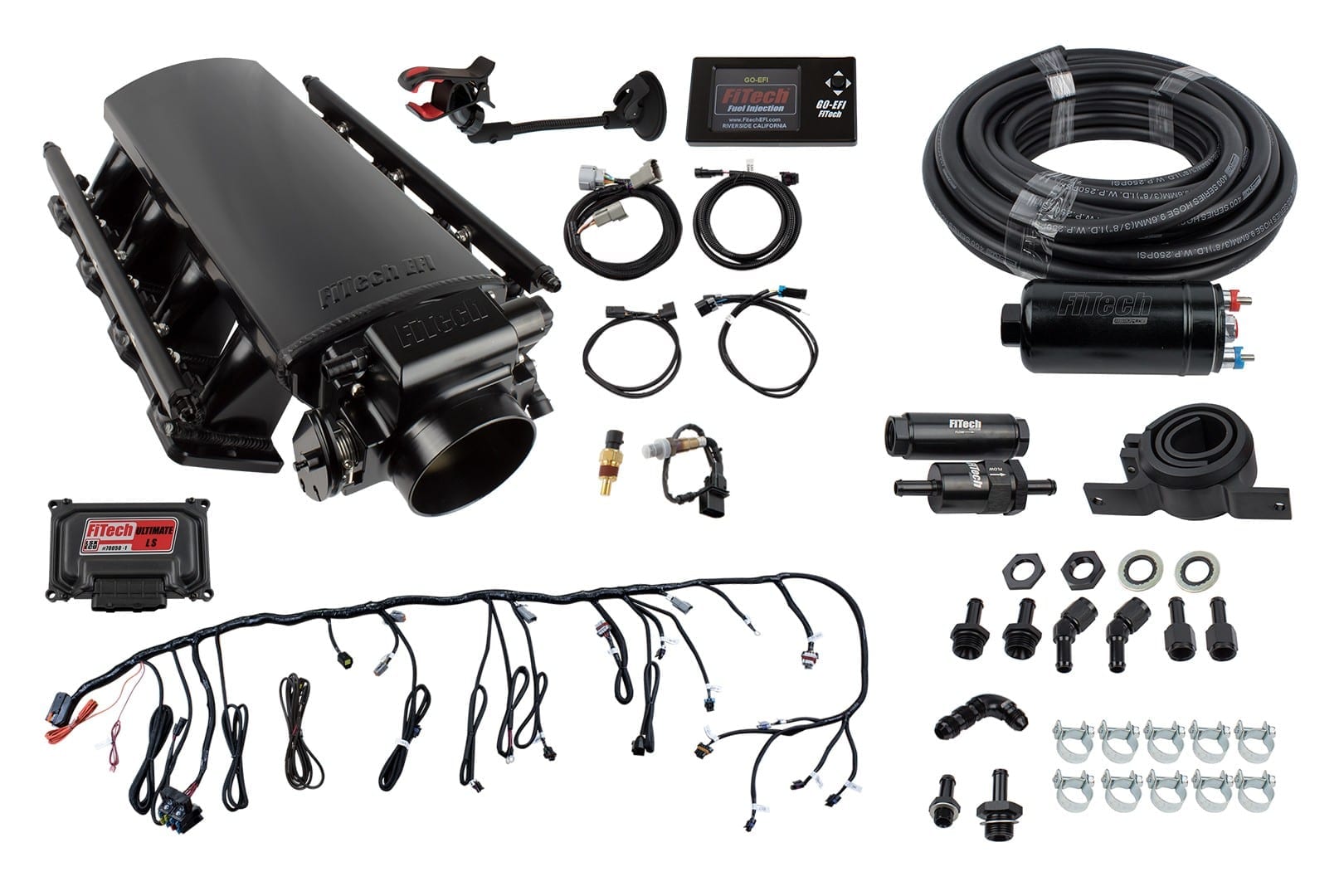 FiTech 71006 Ultimate LS Truck Kit (500HP/No Trans Control/Inline Fuel Pump/Cathedral Port)