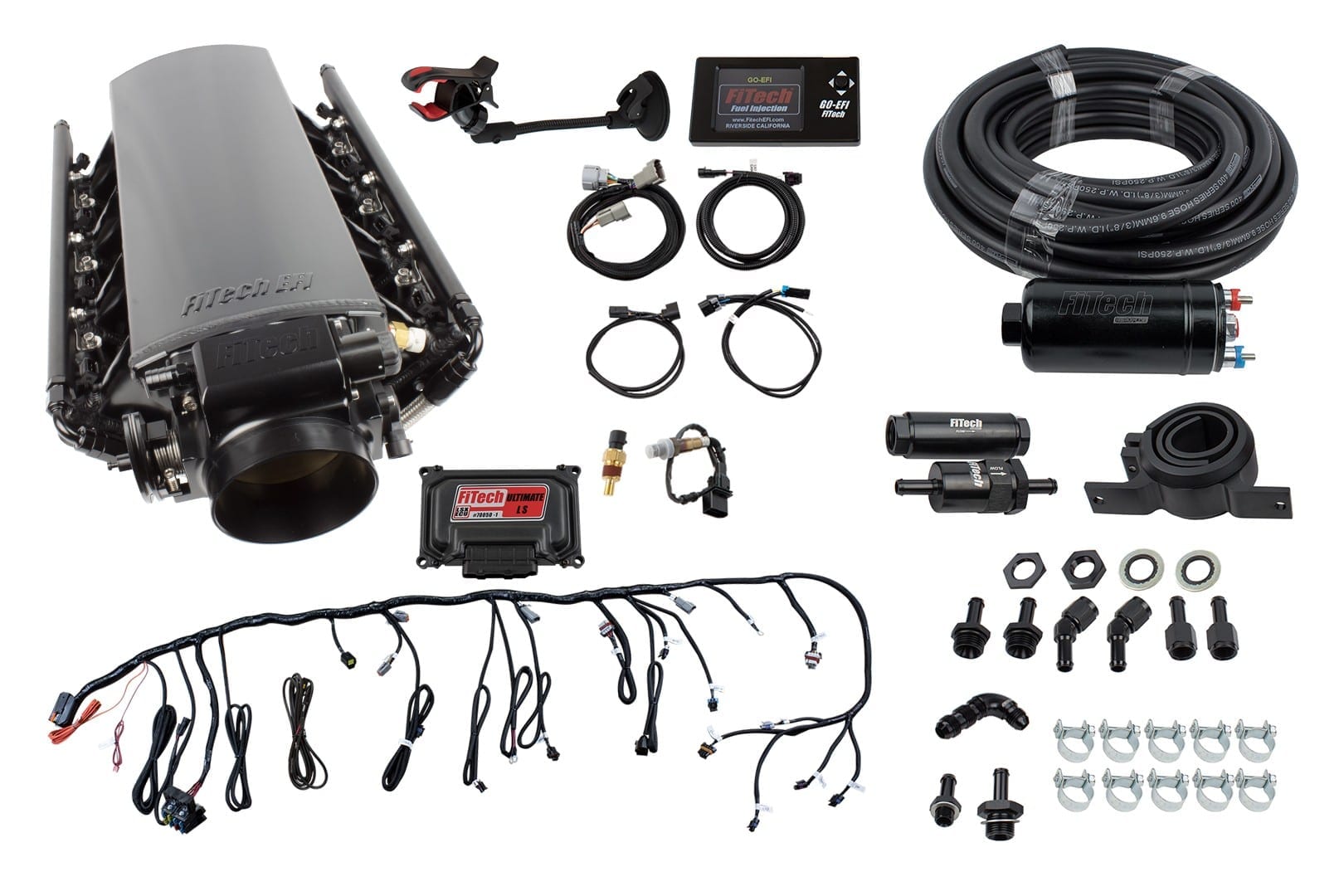 FiTech 71009 Ultimate LS Truck Kit (750HP/Trans Control/Inline Fuel Pump/Cathedral Port)