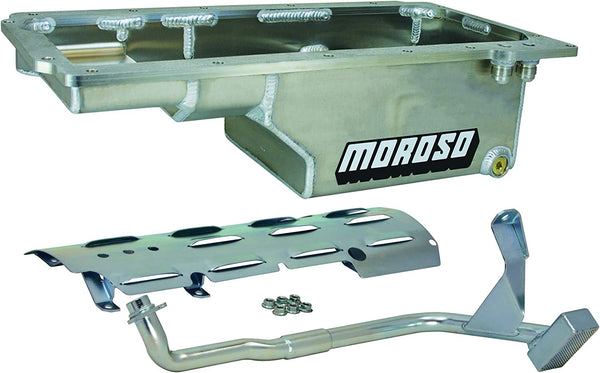 Moroso 21150 Wet Sump Aluminum Oil Pan (9 deep/6qt/Baffled/Tray/GM LS Series Late Model)