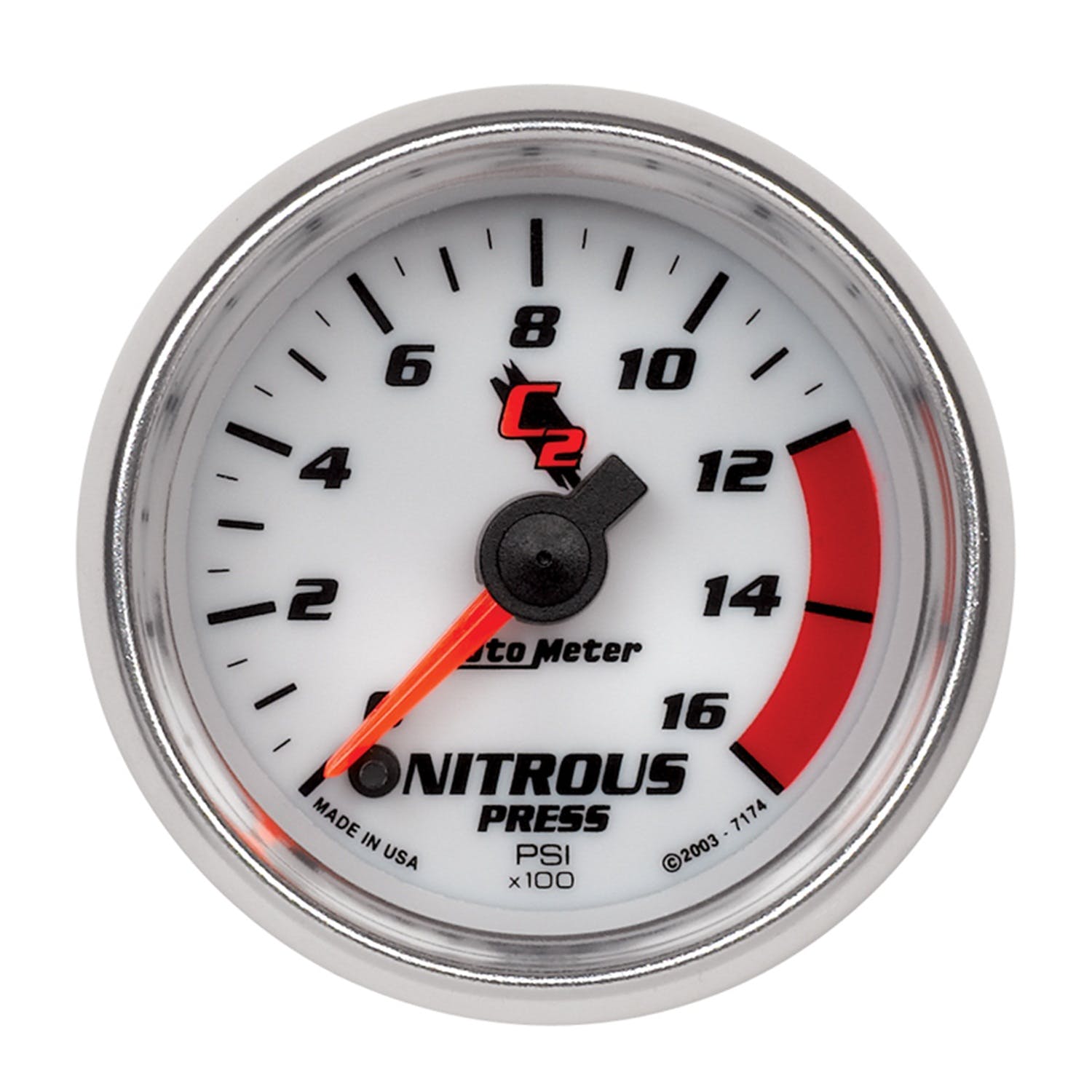 AutoMeter Products 7174 Nitrous Press 0-1600 PSI