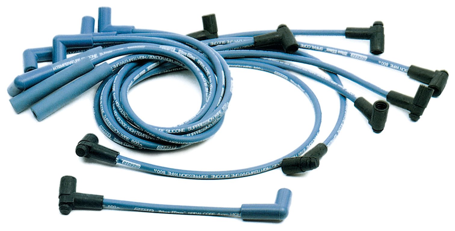 Moroso 72655 Blue Max Spiral Core Custom Wire Set (Blue/Unsleeved/90°/Non-HEI)