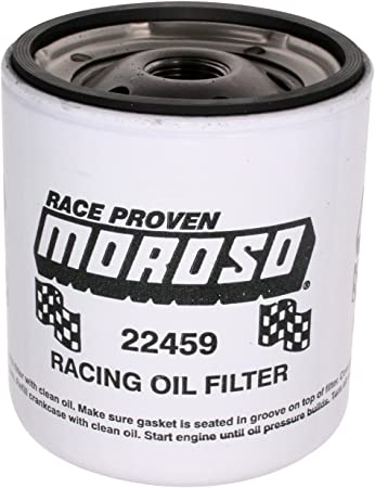 Moroso 22459 Short Design Race Oil Filter (27 microns) for Chevy