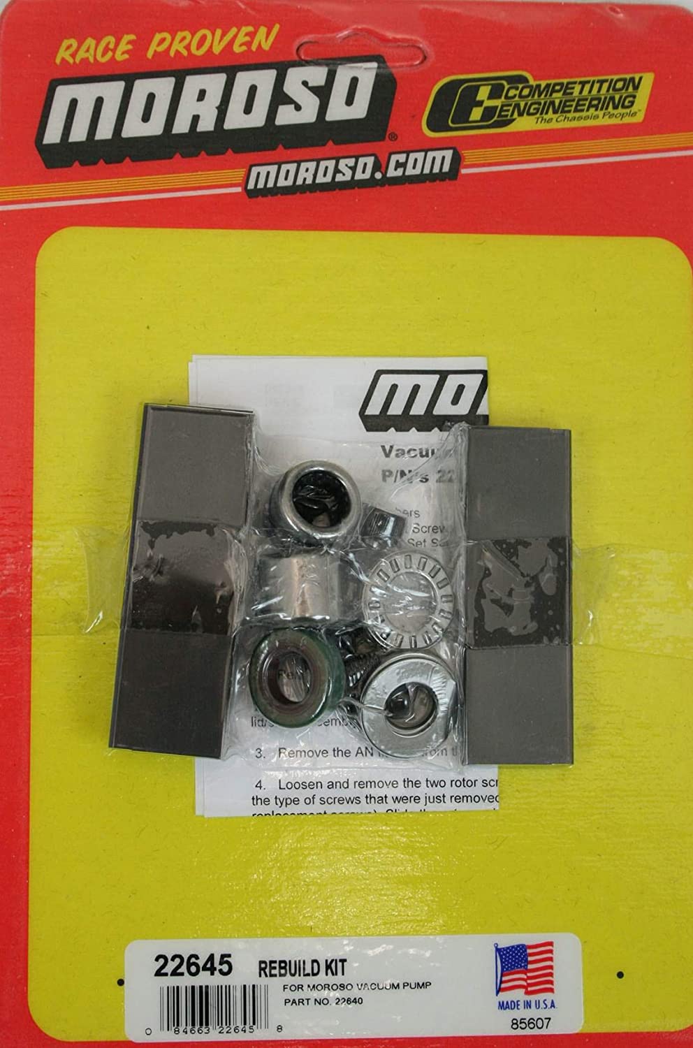 Moroso 22645 Original Design 3-Vane Vacuum Pump Rebuild Kit