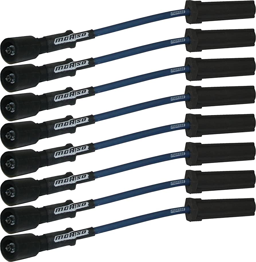 Moroso 73537 Ultra 40 Blue Custom Wire Set (Sleeved, GM LS Series, COP, Medium, Straight)