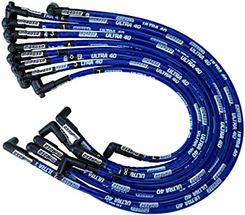 Moroso 73617 Ultra 40 Blue Custom Wire Set (Sleeved, BBC, Under Header/Non-HEI, 90° Boots)
