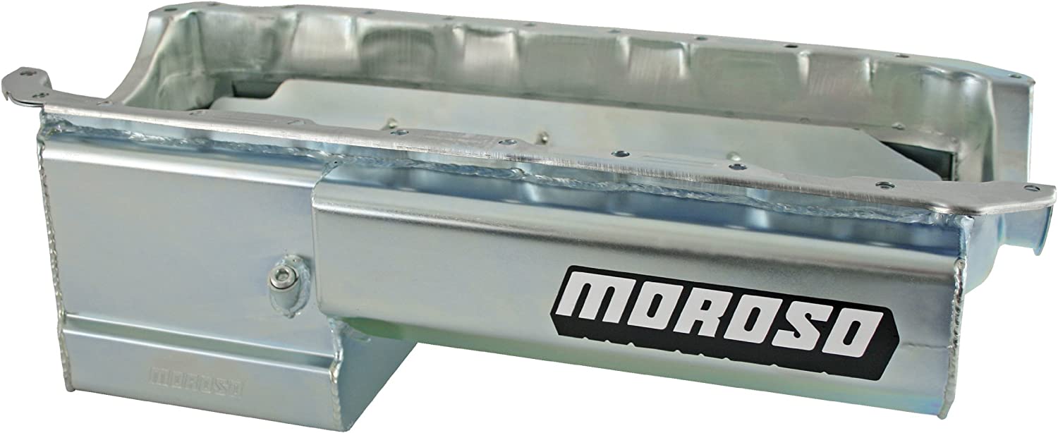 Moroso 21048 Wet Sump Kicked-Out Steel Oil Pan (6/8 deep/7qt/Core-Base/Tray/BBC Mark IV)
