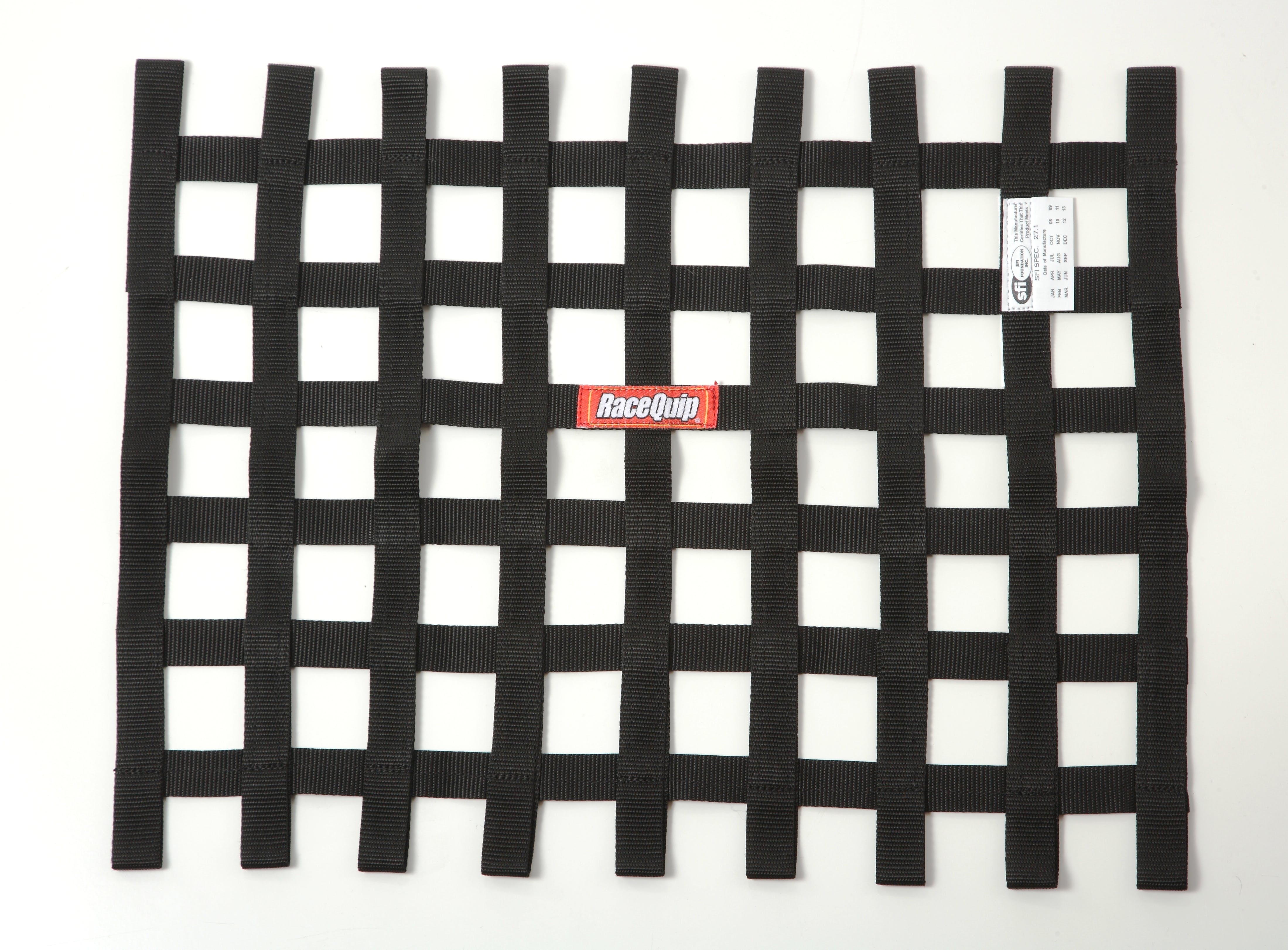 RaceQuip 725005 SFI 24.1 Ribbon-Style Race Car Window Net (Black, 18x24)