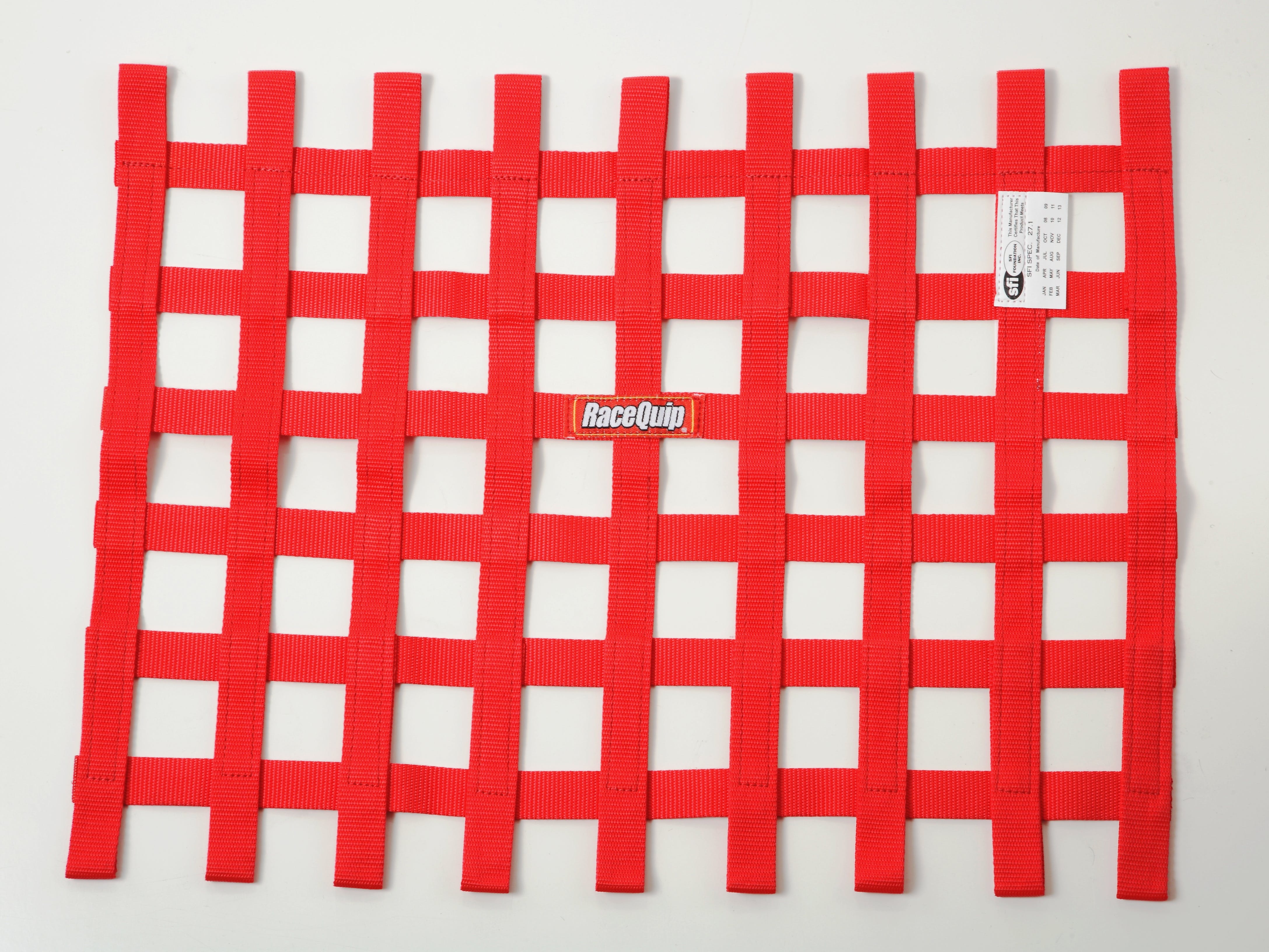 RaceQuip 725015 SFI 24.1 Ribbon-Style Race Car Window Net (Red, 18x24)