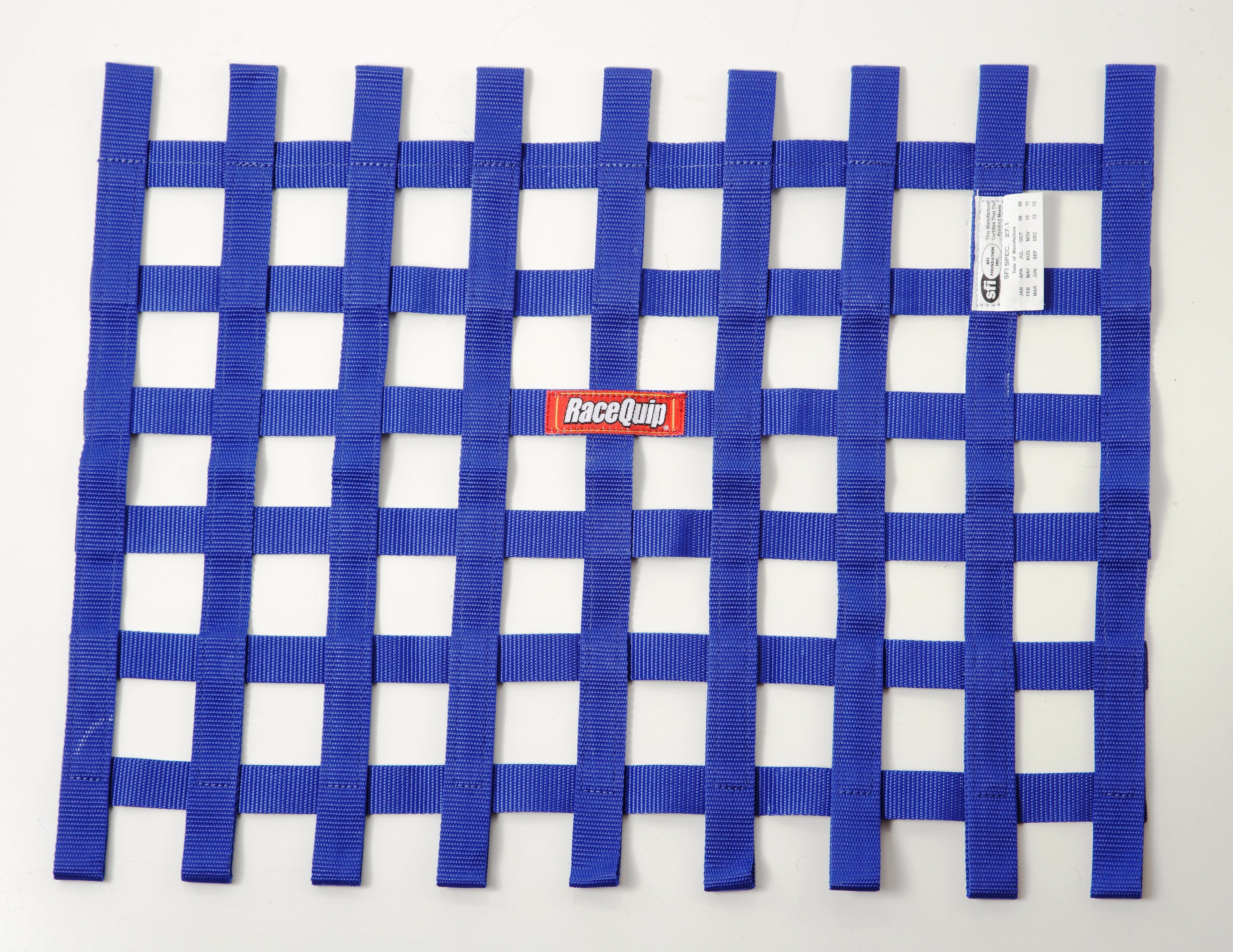 RaceQuip 725025 SFI 24.1 Ribbon-Style Race Car Window Net (Blue, 18x24)