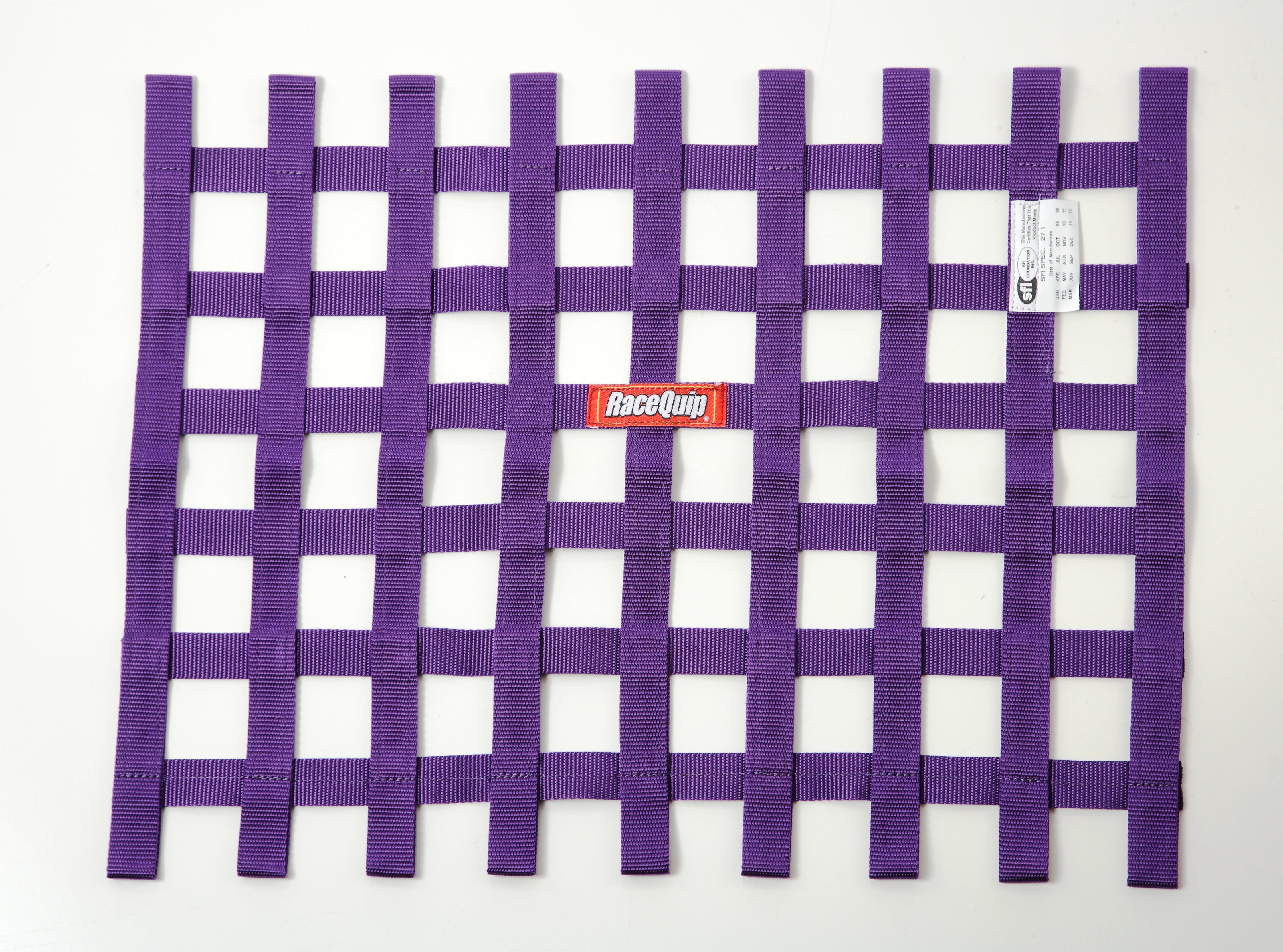 RaceQuip 725055 SFI 24.1 Ribbon-Style Race Car Window Net (Purple, 18x24)