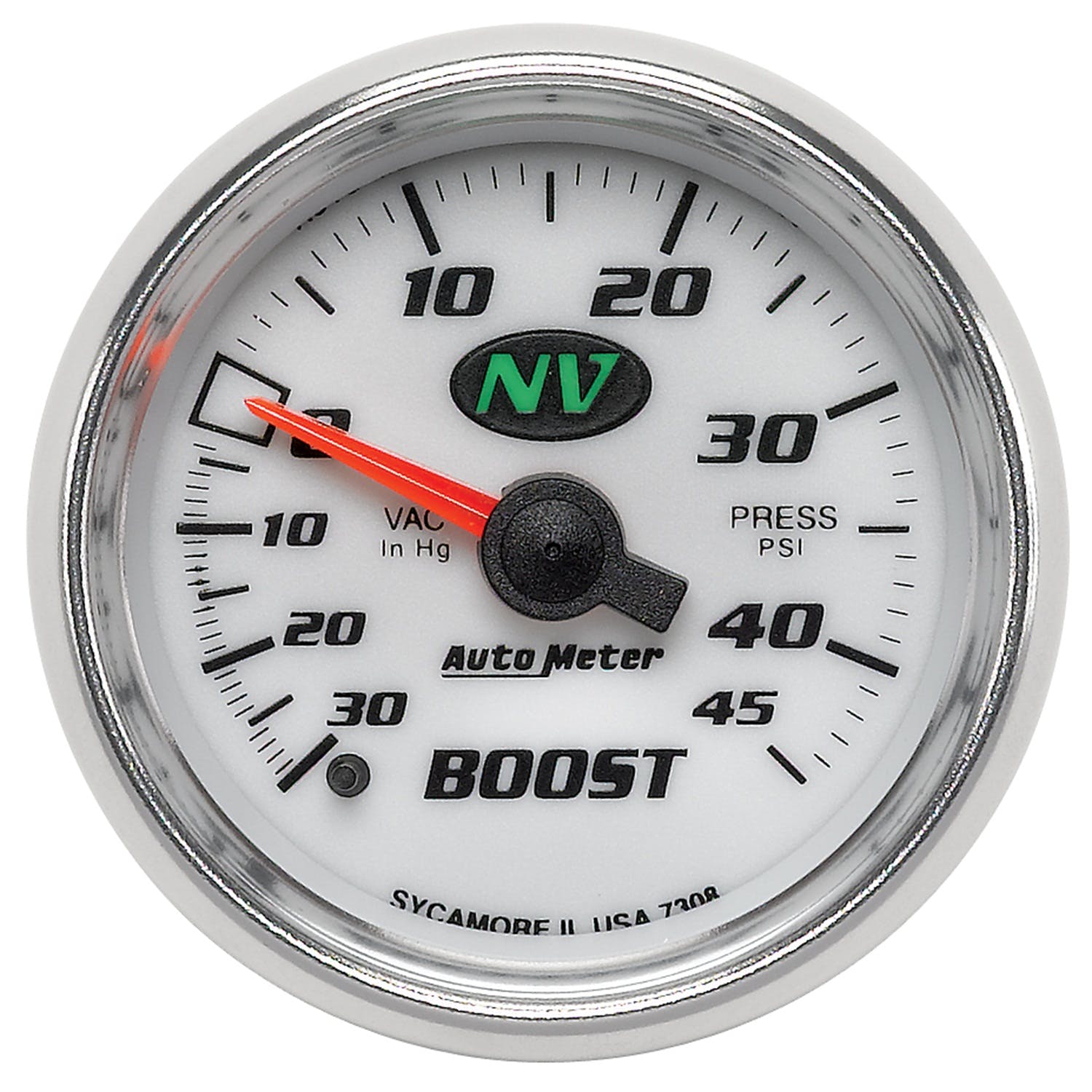 AutoMeter Products 7308 Boost/Vac 30in Hg/45 PSI