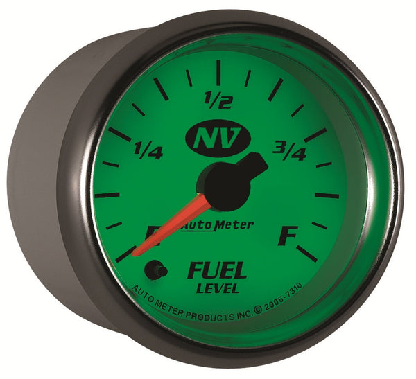 AutoMeter Products 7310 Electric Programmable Fuel Level Gauge 2 1/16in. 0 Ohms Empty 280 Ohms Full 7