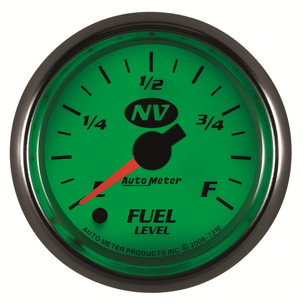 AutoMeter Products 7310 Electric Programmable Fuel Level Gauge 2 1/16in. 0 Ohms Empty 280 Ohms Full 7
