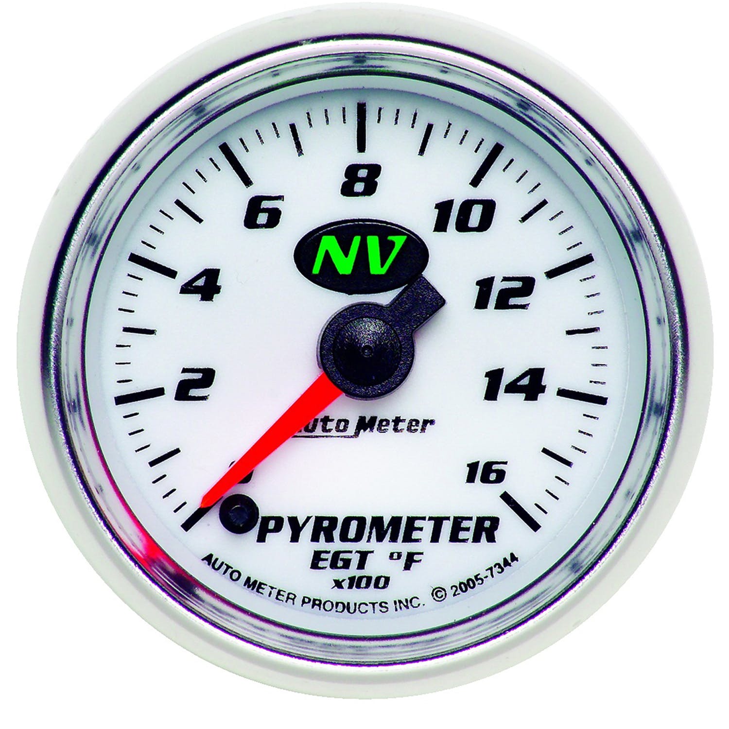 AutoMeter Products 7344 GAUGE; PYROMETER (EGT); 2 1/16in.; 1600° F; DIGITAL STEPPER MOTOR; NV