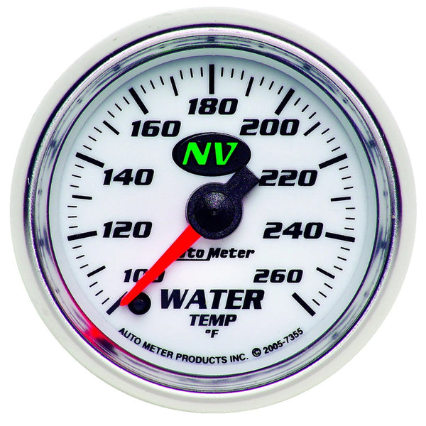 AutoMeter Products 7355 Gauge; Water Temp; 2 1/16in.; 100-260° F; Digital Stepper Motor; NV
