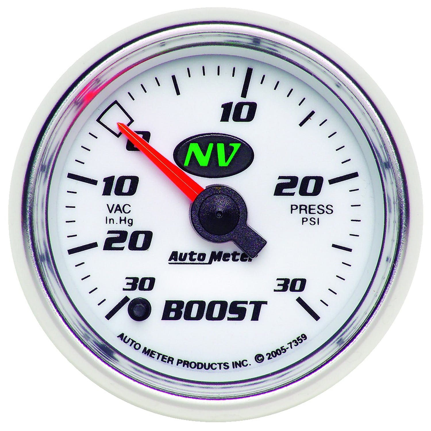 AutoMeter Products 7359 Gauge; Vac/Boost; 2 1/16in.; 30inHg-30psi; Digital Stepper Motor; NV