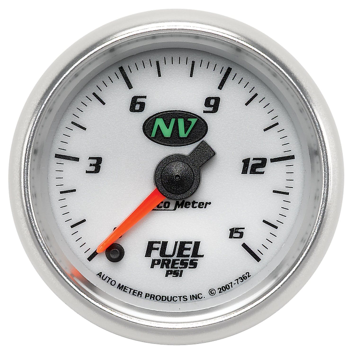 AutoMeter Products 7362 Gauge; Fuel Pressure; 2 1/16in.; 15psi; Digital Stepper Motor; NV