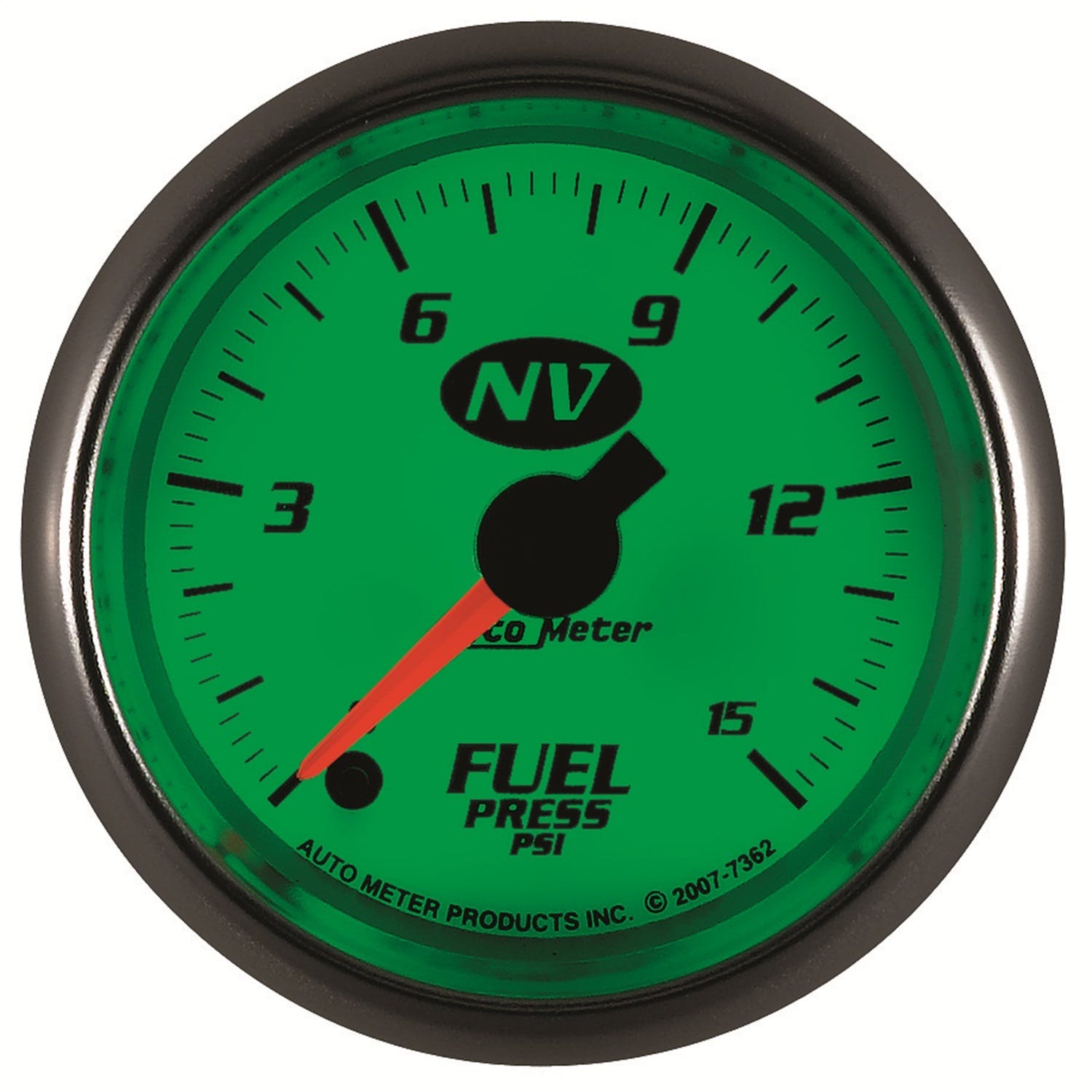 AutoMeter Products 7362 Gauge; Fuel Pressure; 2 1/16in.; 15psi; Digital Stepper Motor; NV