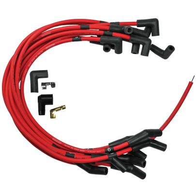 Moroso 73695 Ultra 40 Red Custom Wire Set (Unsleeved, Ford 289-302, HEI)
