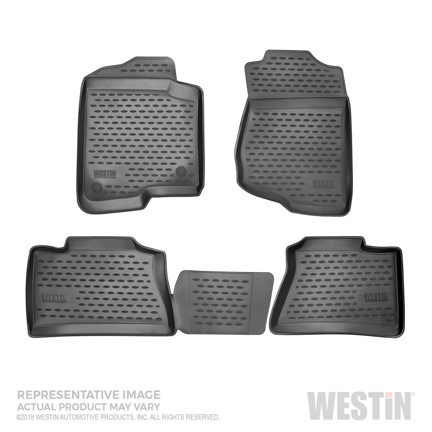 Westin Automotive 74-06-51033 Profile Floor Liners Front and 2nd Row Black
